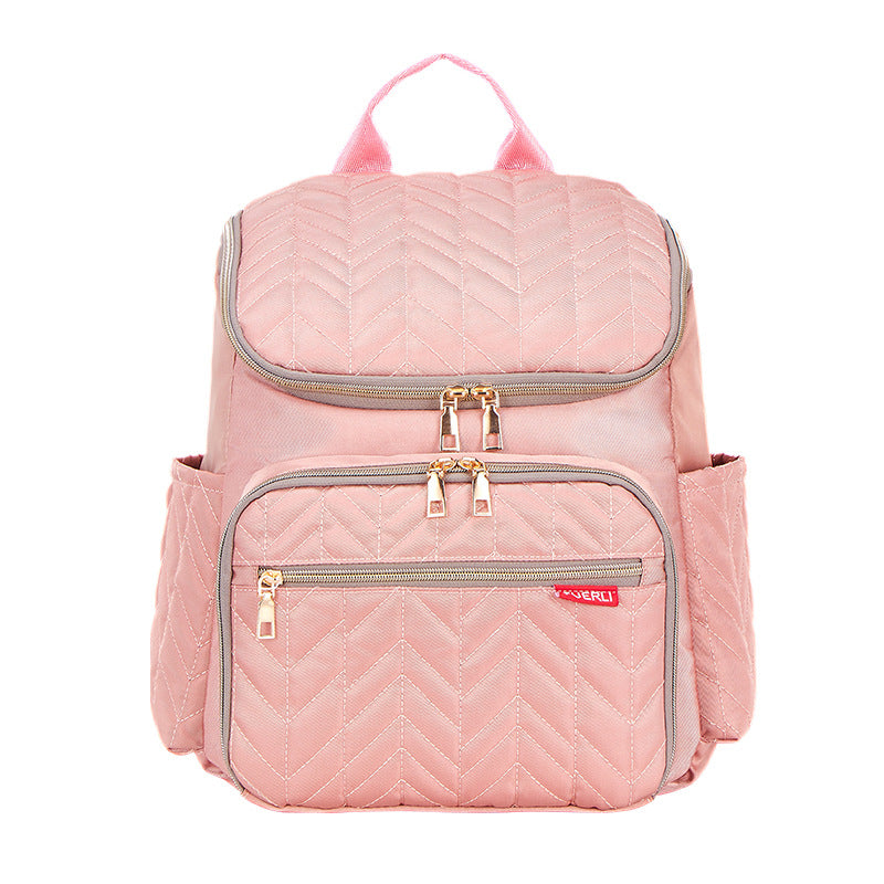 Embroidery Mommy Bag | Large Capacity Diaper Bag | Fashionable Mother & Baby Travel Bag