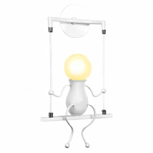 Kawell Humanoid Wall Light Fixtures Modern Wall Lamp Creative Wall Sconce Light Art Deco Max 60W E26 Base for Children Room Bedroom Bedside Living Room Stairs Hallway Restaurant Kitchen