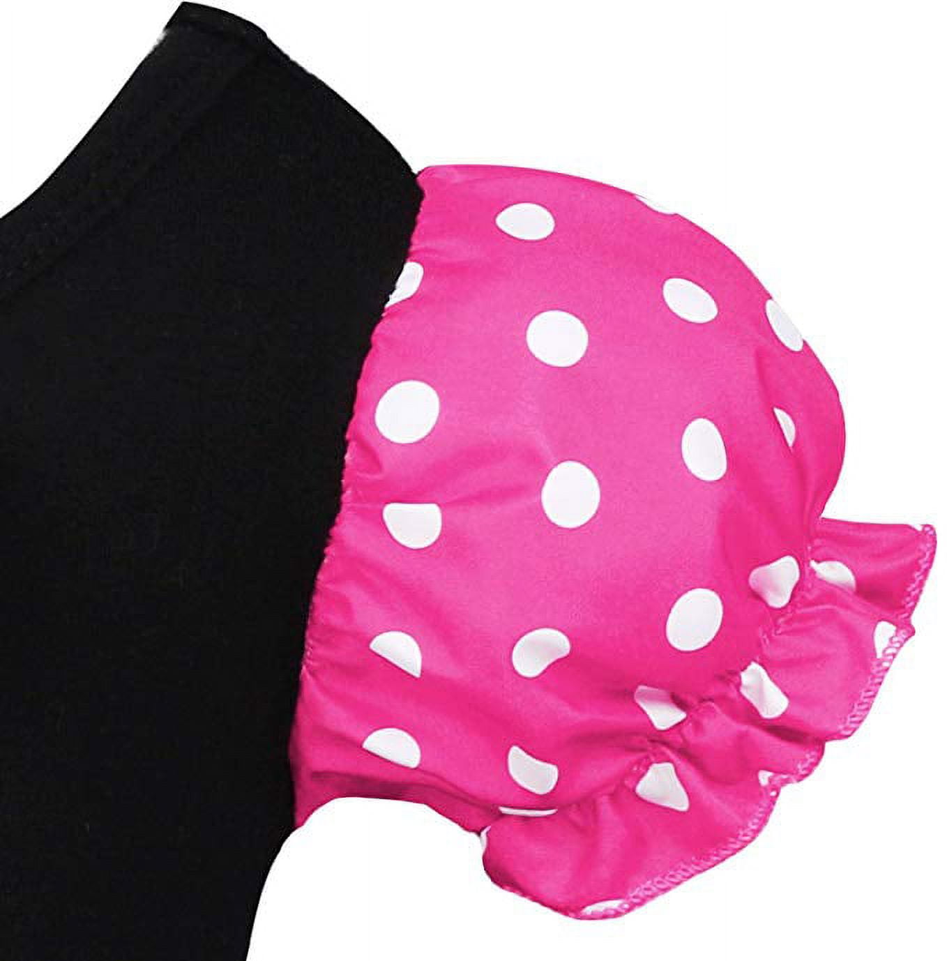 KAWELL Toddler Girls Polka Dot Tutu Dress with Ear Headband, Kids Character Inspired Costume Outfit for Halloween, Theme Park, Birthday Party, Child 12-18 Months