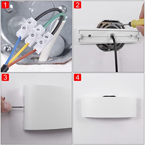 Kawell 8W Waterproof Modern Wall Light LED Wall Lamp Aluminum LED Wall Sconce Up Down Indoor Outdoor for Bathroom Bedroom Hallway Porch Corridor Hotel Doorway Garden Pathway, White 6000K