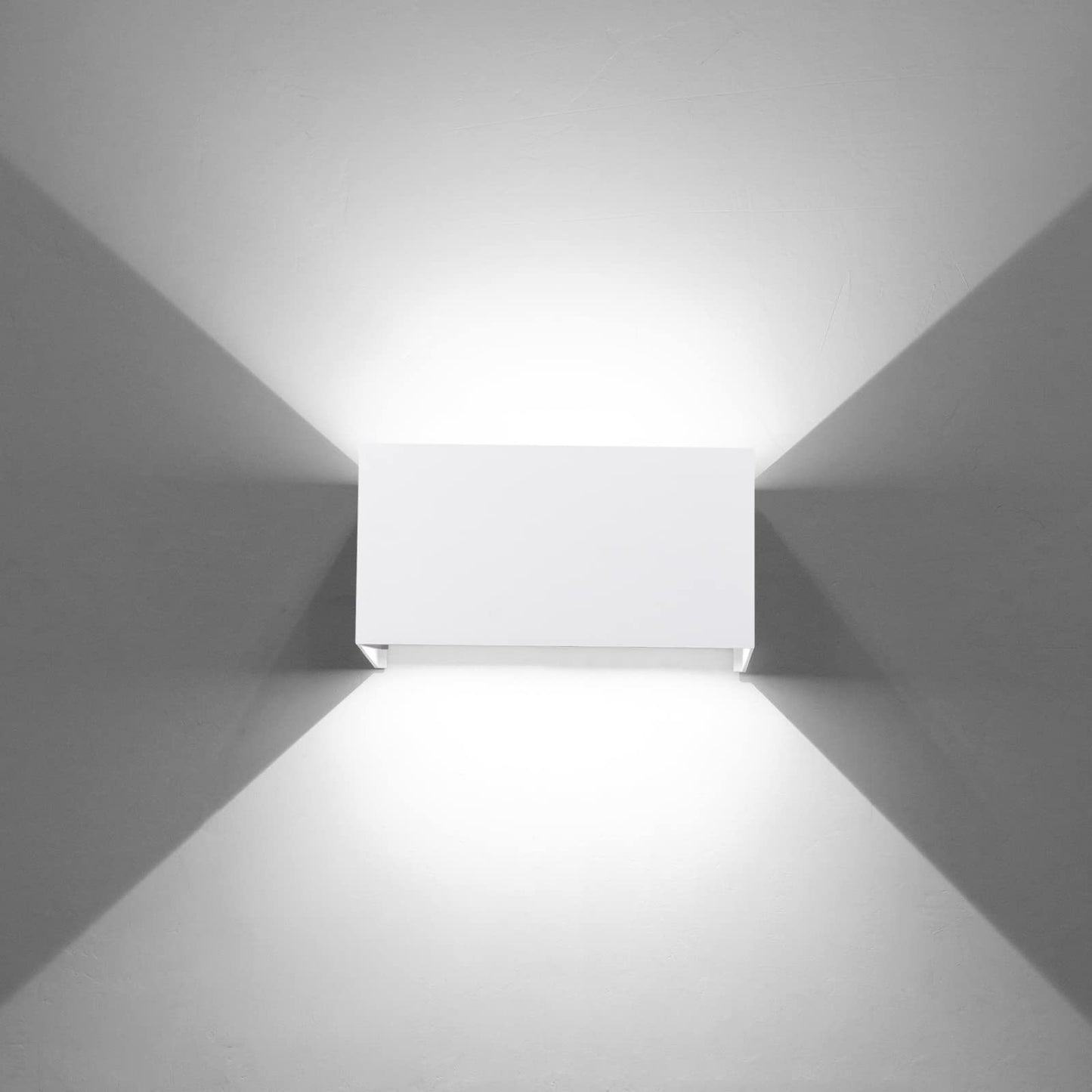 Kawell 24W Modern Wall Light LED Wall Sconce Up Down Adjustable Beam Angle Aluminum Wall Lamp LED Indoor Outdoor Waterproof IP65 for Bedroom Bathroom Corridor Living Room Stairs Hallway, White 6000K