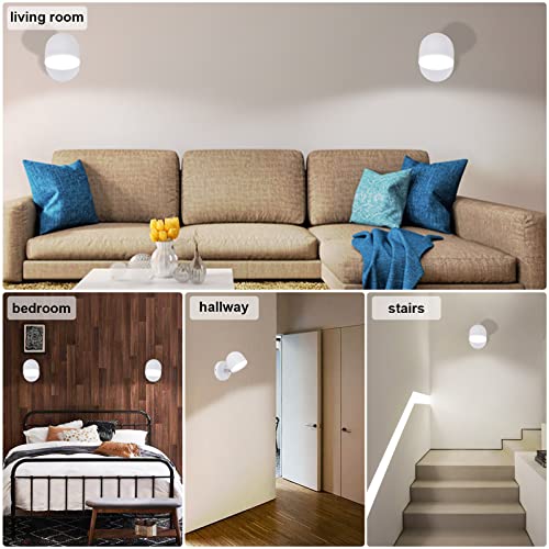 Kawell Touch Sensitive LED Wall Sconces Stepless Dimming LED Wall Light 350°Rotate LED Wall Lamp Modern Reading LED Wall Light Sconce Indoor for Bedroom Living Room Beside Stairs, Cold White
