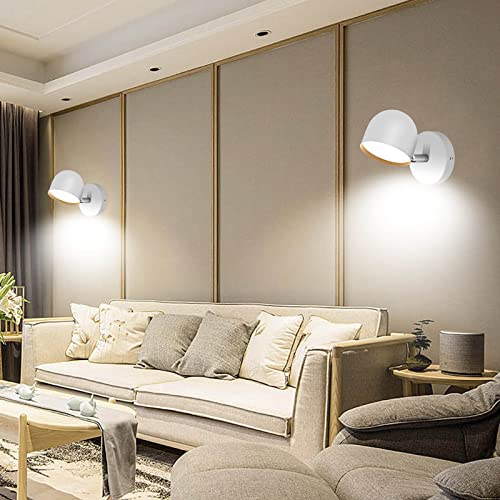 Kawell Touch Sensitive LED Wall Sconces Stepless Dimming LED Wall Light 350°Rotate LED Wall Lamp Modern Reading LED Wall Light Sconce Indoor for Bedroom Living Room Beside Stairs, Cold White