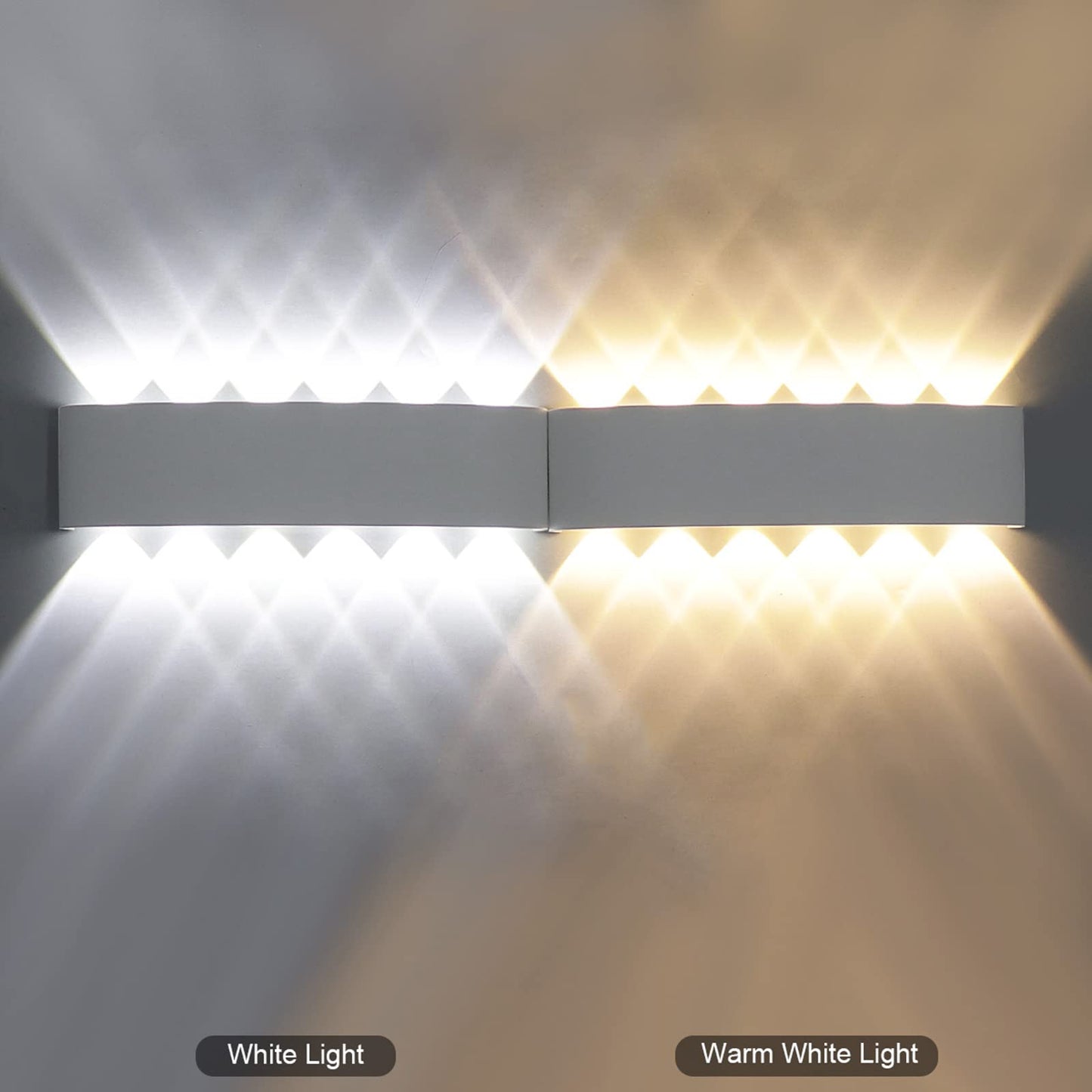 Kawell 12W Waterproof Modern Wall Light LED Wall Lamp Aluminum LED Wall Sconce Up Down Indoor Outdoor for Bedroom Bathroom Hallway Porch Corridor Hotel Doorway Garden Pathway, White 3000K