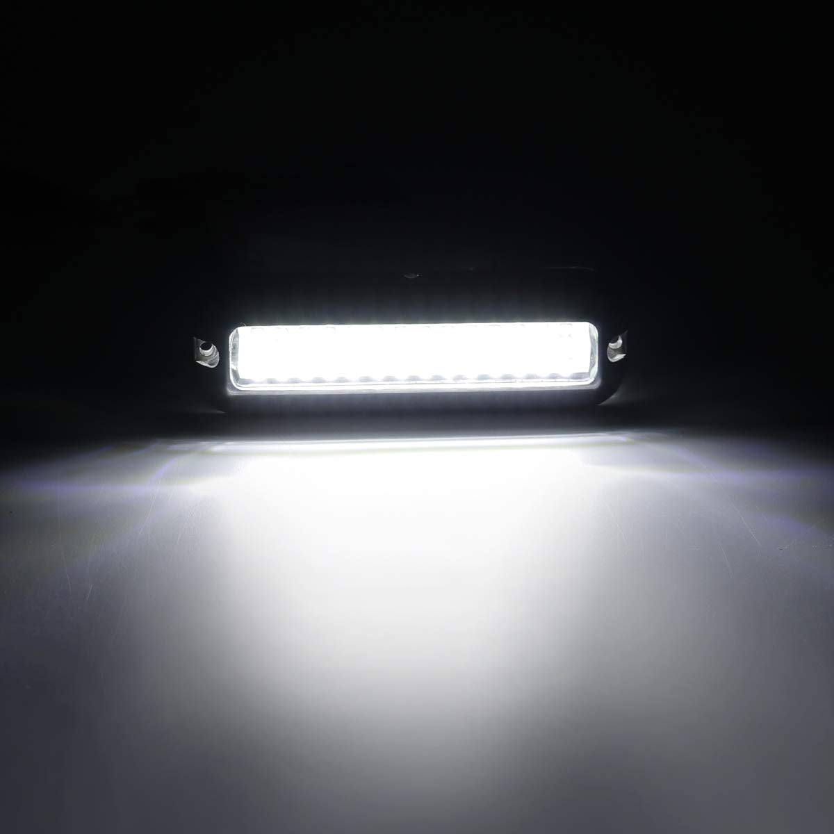 Kawell 42 LED Boat Lights Waterproof IP68 Stainless Steel Underwater Pontoon Marine Light Stern Boat Navigation Lights Drain Fish Boat Transom Lights(White 2pcs)