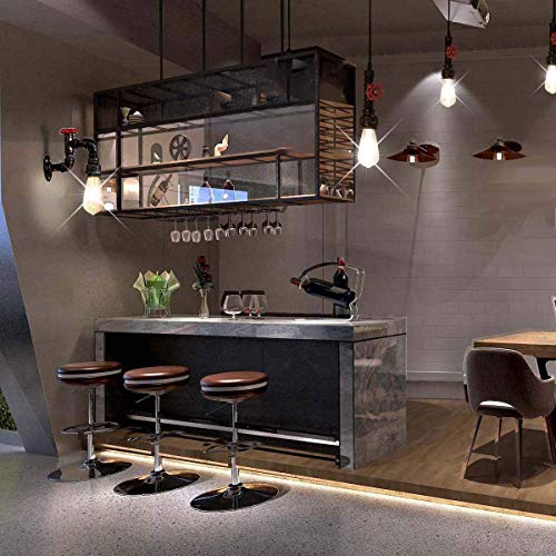 Kawell Vintage Wall Light Fixtures Industrial Retro Wall Sconce Light Creative Water Pipe Wall Lamp Iron Art E26 60W Max for Bedroom Kitchen Restaurant Loft Cafe Bar Hallway