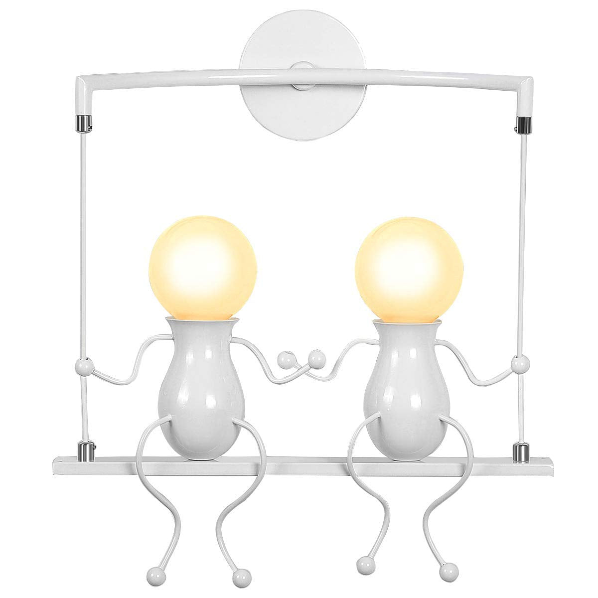 Kawell Humanoid Wall Light Fixtures Modern Wall Lamp Creative Wall Sconce Light Art Deco Max 60W E26 Base for Children Room Bedroom Bedside Living Room Stairs Hallway Restaurant Kitchen