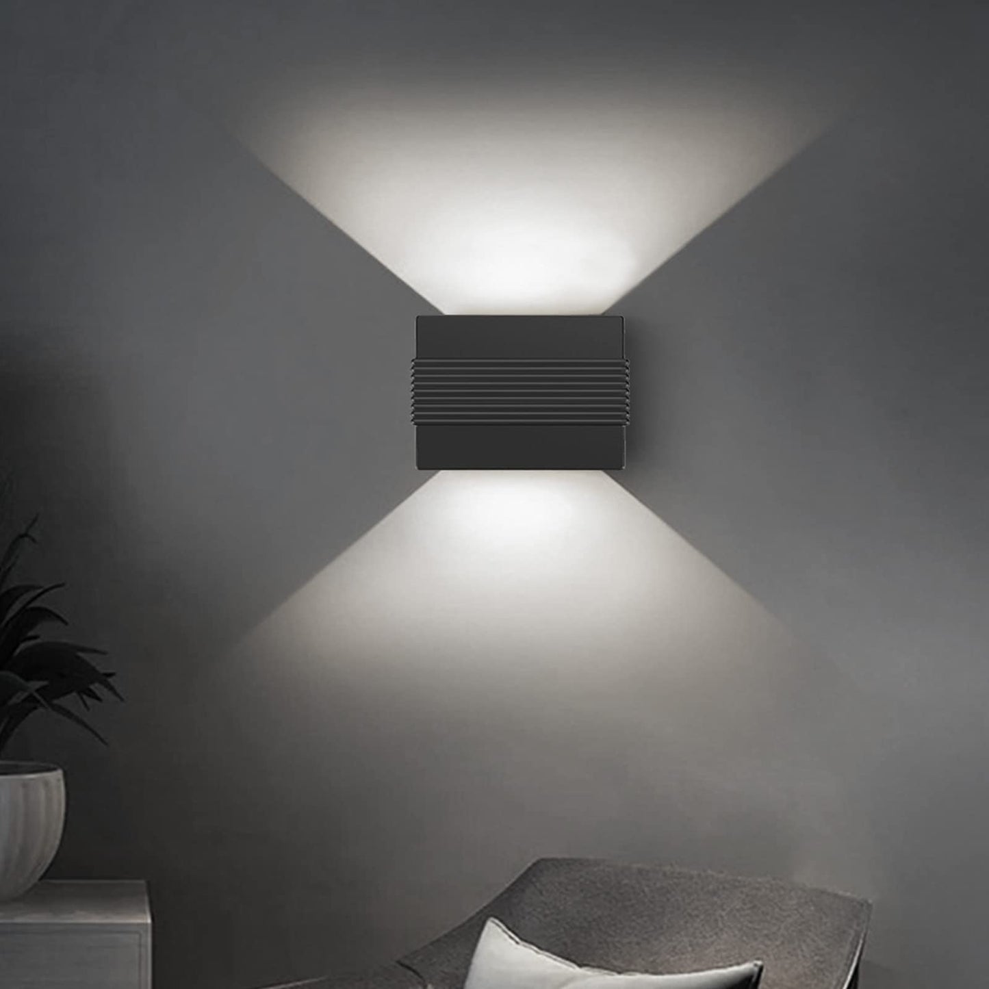 Kawell Modern LED Wall Sconces Up Down LED Wall Light Indoor Outdoor Creative LED Wall Lamp 10W Hallway Wall Mount Light Fixtures for Bedroom Living Room Stairs Porch, Cold White