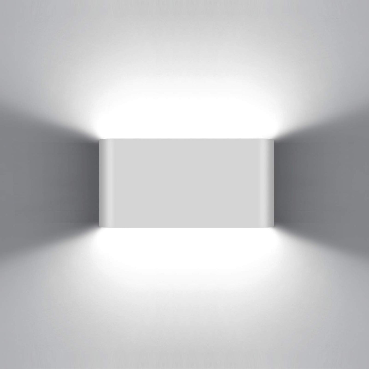 Kawell 12W Waterproof Modern Wall Sconce LED Wall Light Up Down Aluminum Wall Lamp LED Indoor Outdoor for Bathroom Living Room Bedroom Hallway Lounge Porch Corridor, White 6000K