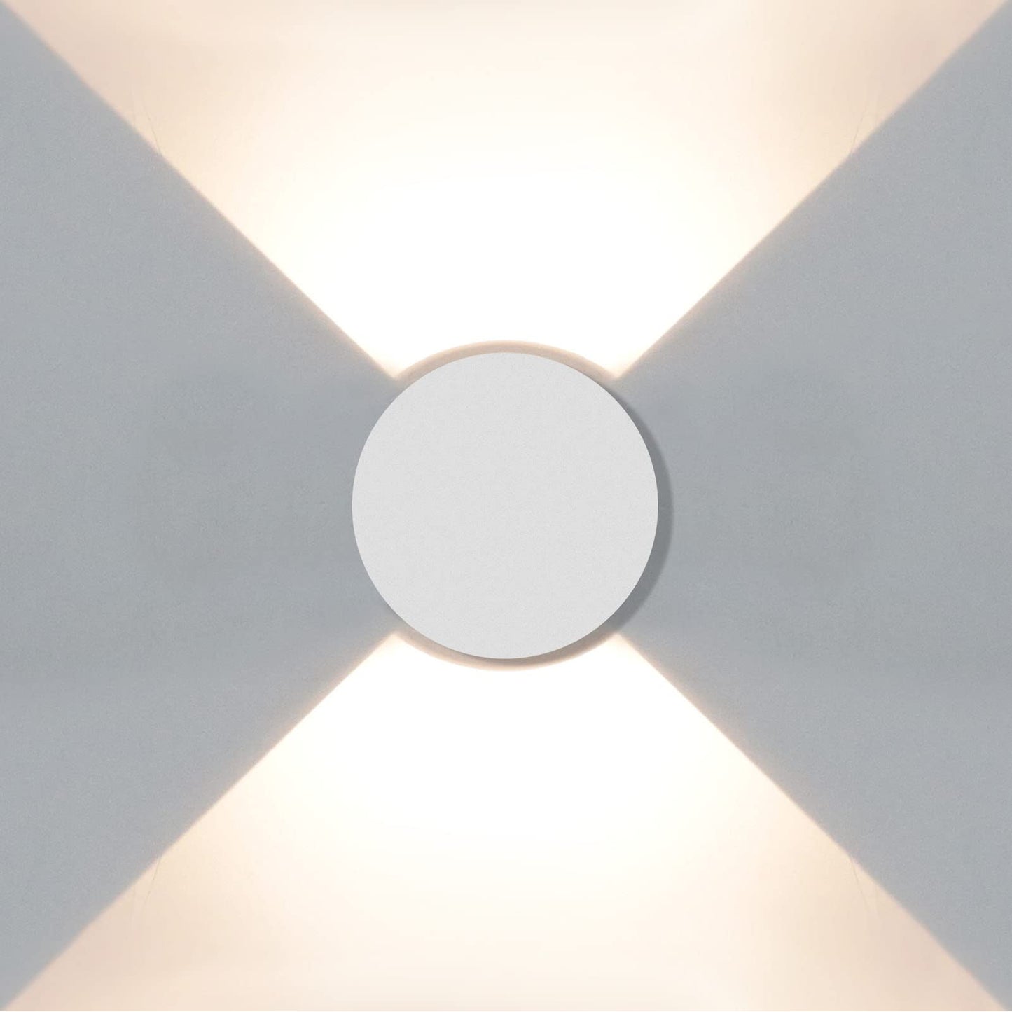 Kawell 8W LED Wall Light Up Down Modern LED Wall Sconce Light Waterproof LED Wall Lamp Indoor Outdoor for Bedroom Living Room Bathroom Hallway Stairs, White 3000K