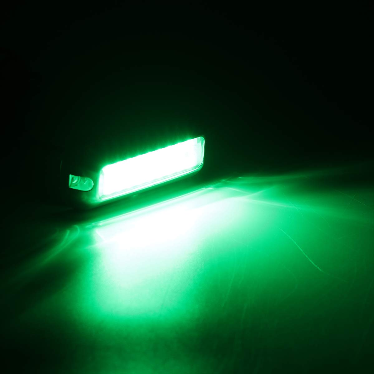 Kawell 27 LED LED Underwater Boat Yacht Lights Waterproof IP68 SUS316 Stainless Steel Pontoon Marine Transom Lights for Swiming Driving Fishing 2pcs Green Lights