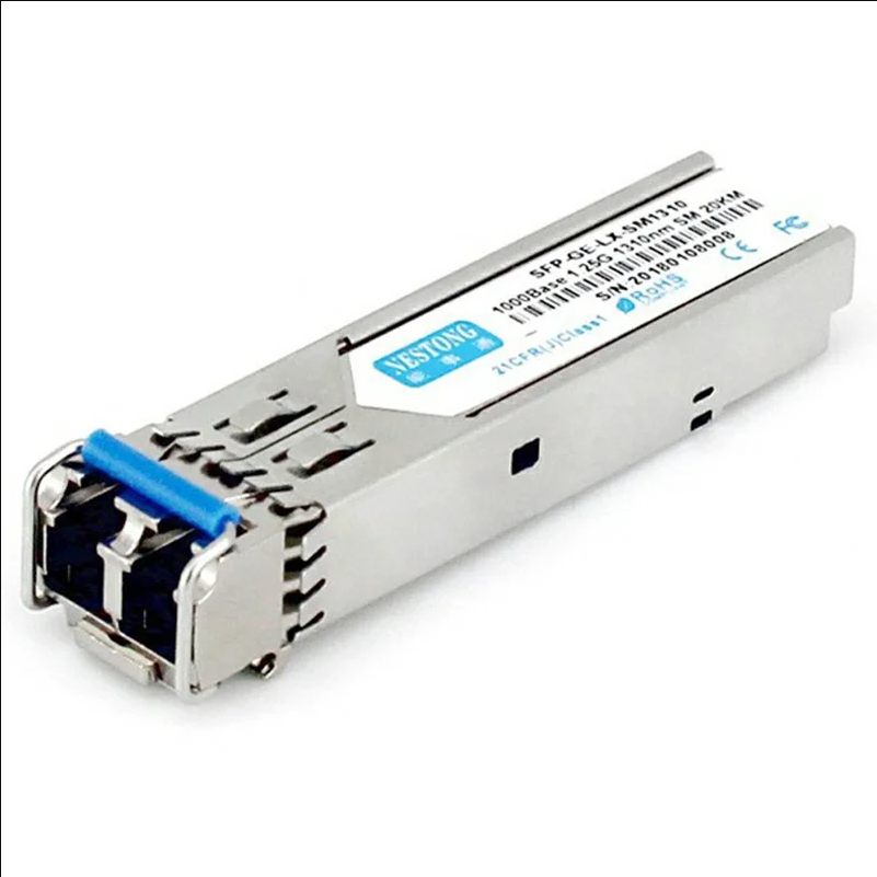NESTONG SFP-GE-LX-SM1550 2Pcs 60KM Single Mode Dual Fiber SFP Optical Module 1550nm Dual LC - Silver - scene 2