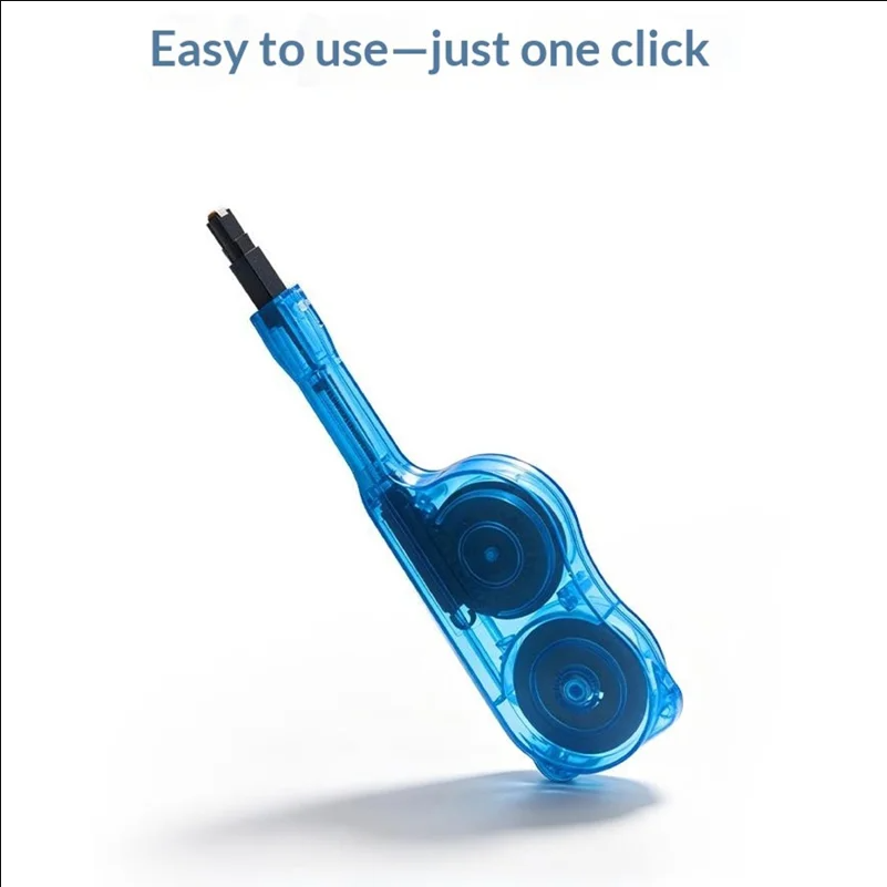 A-M600 Fiber Optic Connector Cleaner 180 Degree Rotating Anti-Static Resin MPO / MTP Cleaning Pen - Blue - scene 2