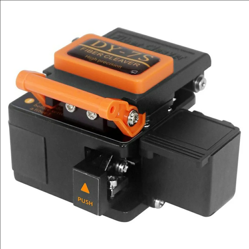 DY-7S 75 x 93 x 65mm Fiber Cleaver High Precision Single-Core Quartz Fiber Cutter - Black+Orange - scene 2
