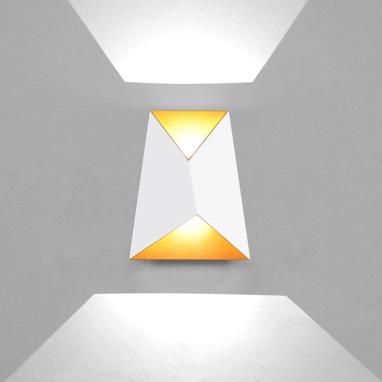 Kawell Creative 10W Modern LED Wall Sconces Up Down Waterproof IP65 LED Wall Light Art Decor LED Wall Lamp Indoor Outdoor for Bedroom Bathroom Living Room Corridor Stairs Porch, Cold 6000K