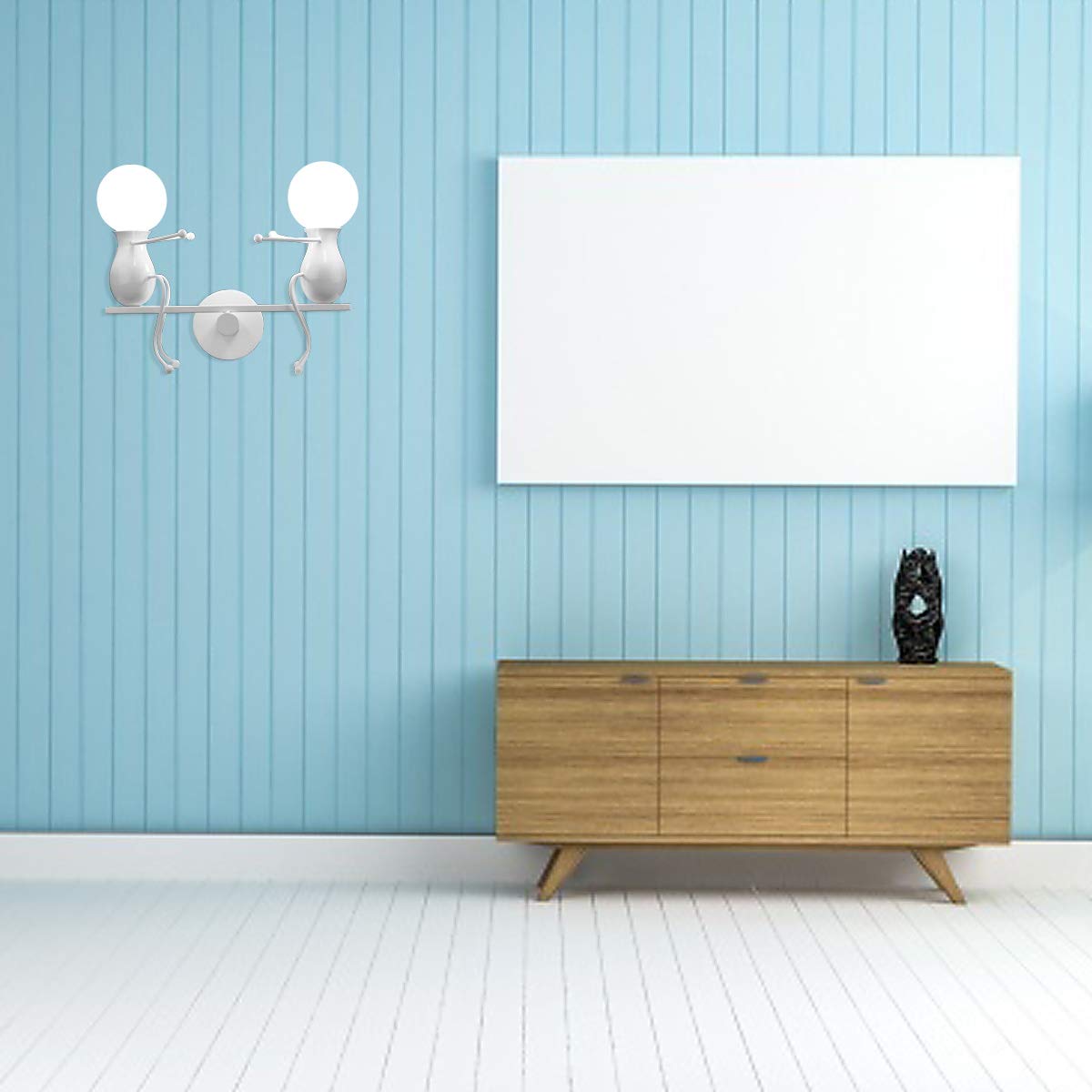 Kawell Humanoid Wall Light Fixtures Modern Wall Lamp Creative Wall Sconce Light Art Deco Max 60W E26 Base for Children Room Bedroom Bedside Living Room Stairs Hallway Restaurant Kitchen