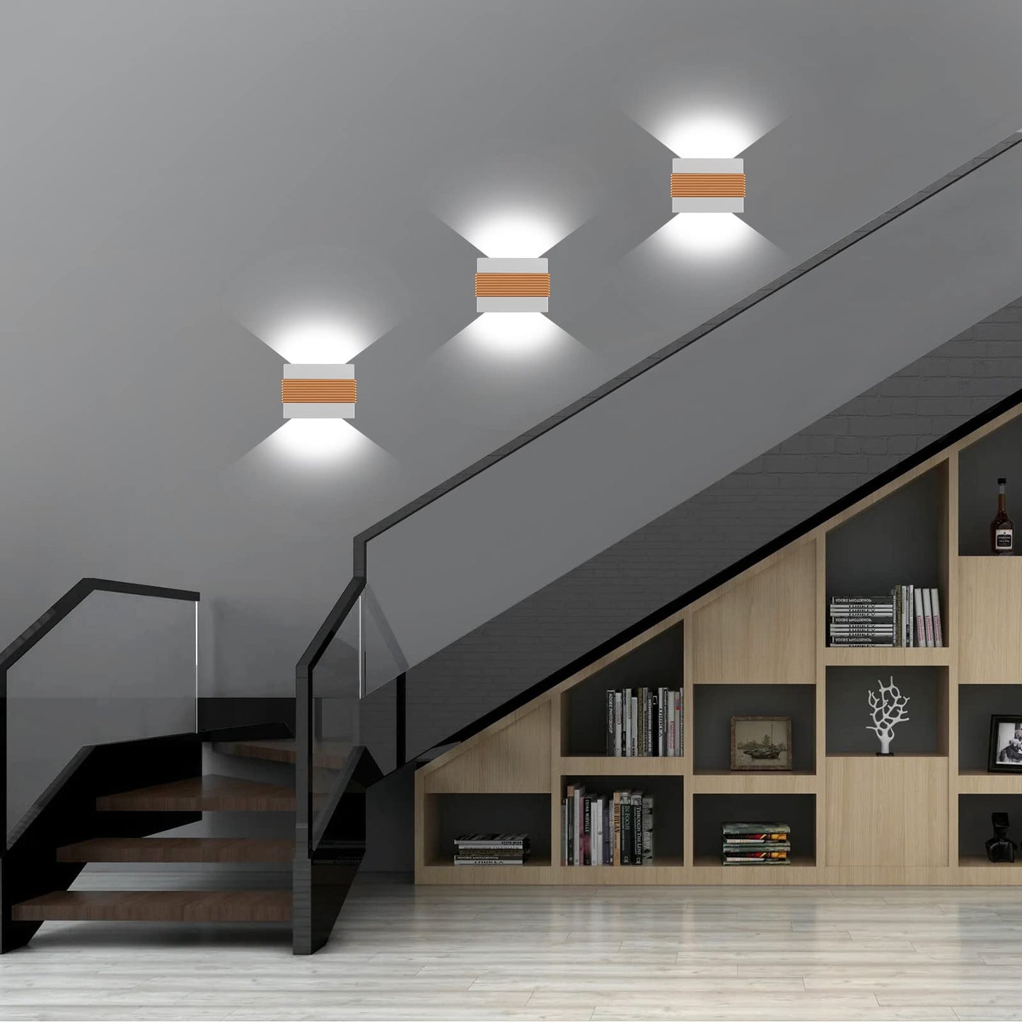 Kawell Modern LED Wall Sconces Up Down LED Wall Light Indoor Outdoor Creative LED Wall Lamp 10W Hallway Wall Mounted Lighting Fixtures for Bedroom Living Room Stairs Porch, Cold White