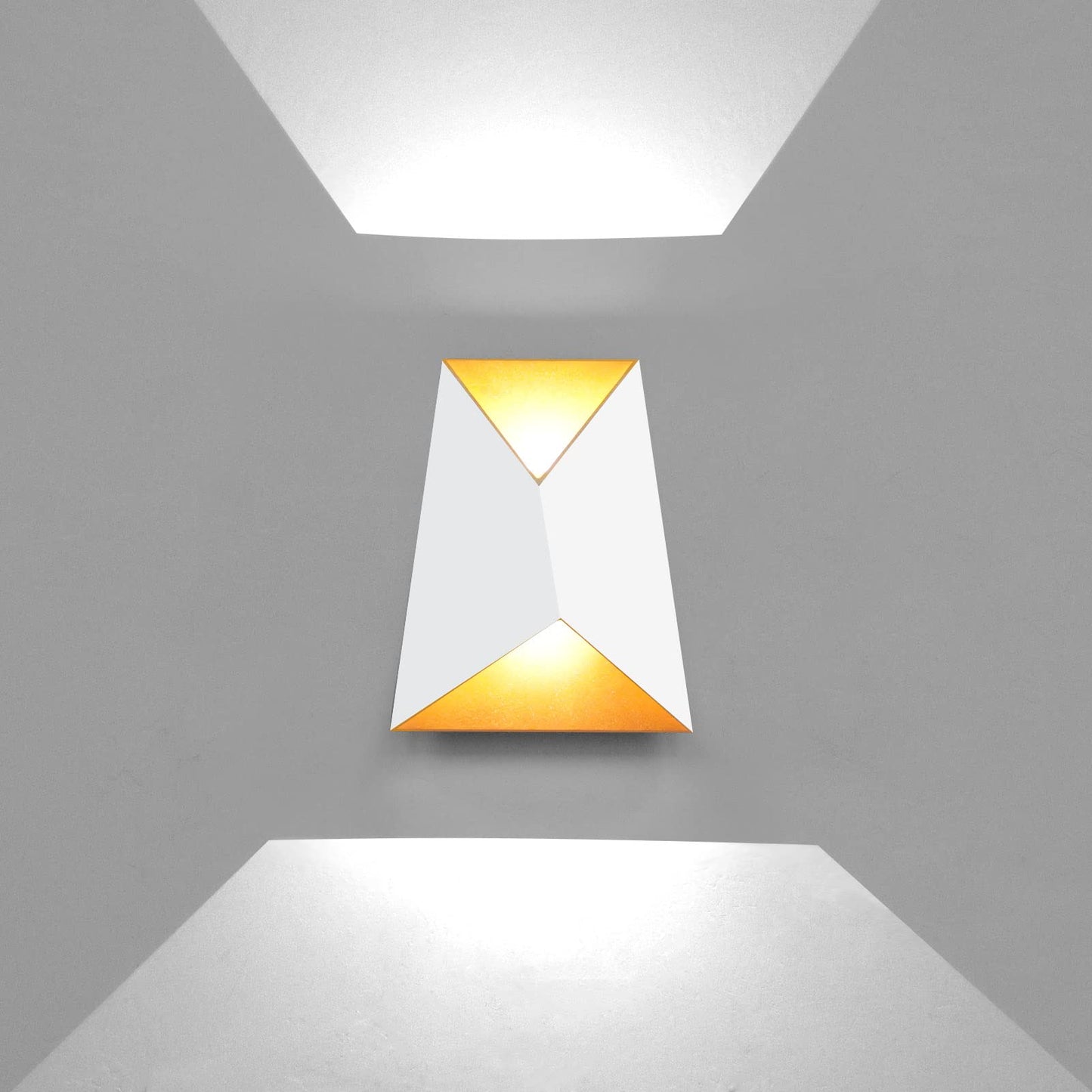 Kawell Creative 10W Modern LED Wall Sconces Up Down Waterproof IP65 LED Wall Light Art Decor LED Wall Lamp Indoor Outdoor for Bedroom Bathroom Living Room Corridor Stairs Porch, Cold 6000K