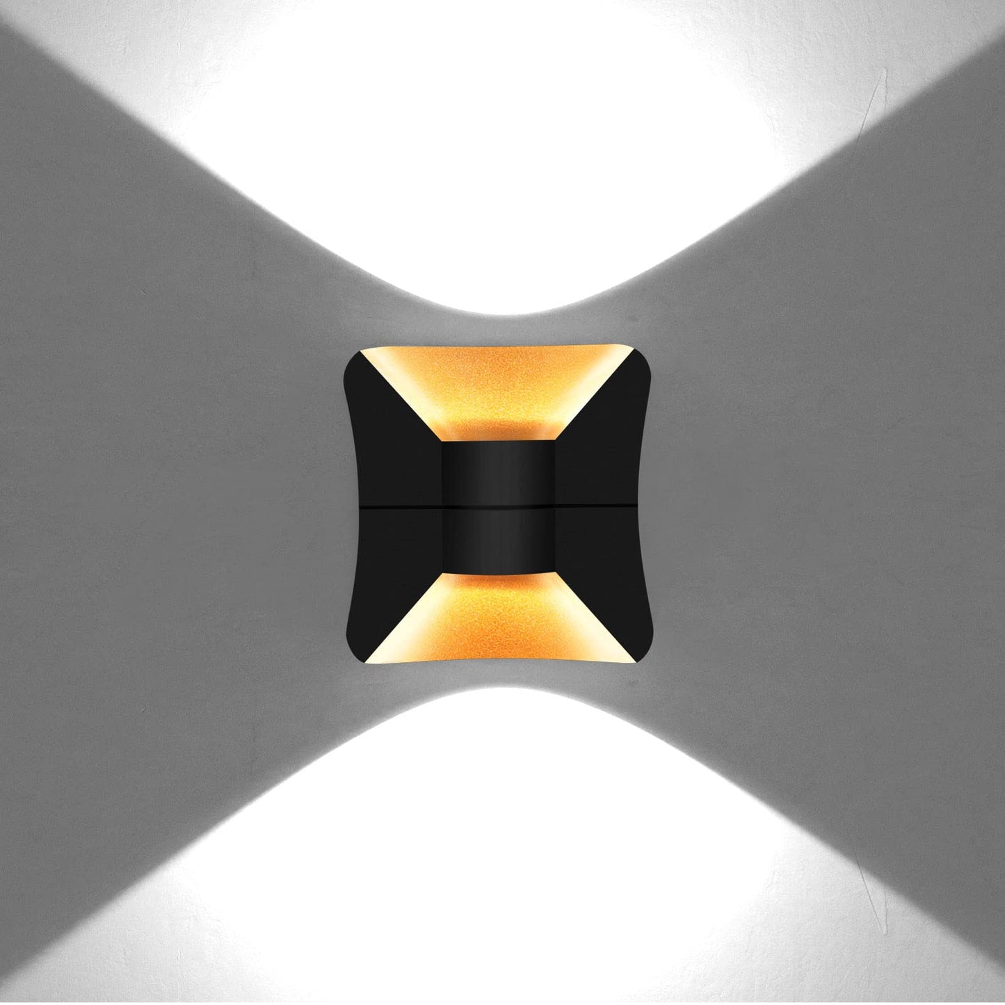Kawell Creative 10W Modern LED Wall Sconces Up Down Waterproof IP65 LED Wall Light Art Decor LED Wall Lamp Indoor Outdoor for Bedroom Bathroom Living Room Corridor Stairs Porch, Cold 6000K