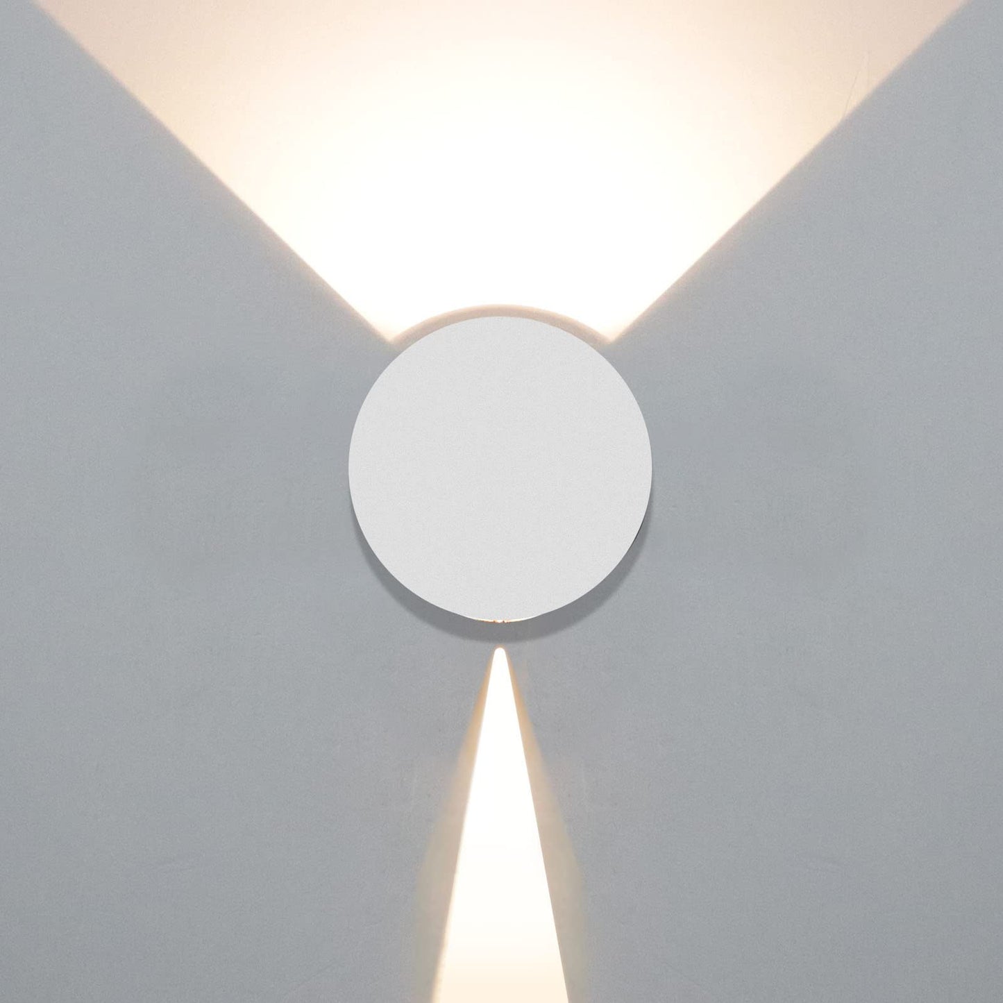 Kawell 8W LED Wall Light Up Down Modern LED Wall Sconce Light Waterproof LED Wall Lamp Indoor Outdoor for Bedroom Living Room Bathroom Hallway Stairs, White 3000K