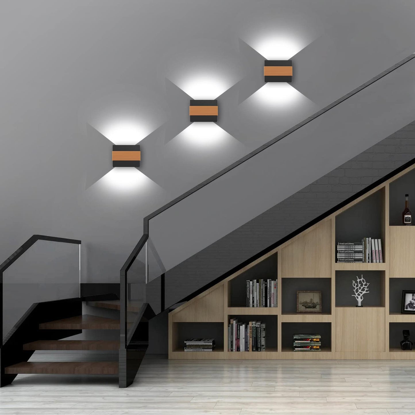 Kawell Modern LED Wall Sconces Up Down LED Wall Light Indoor Outdoor Creative LED Wall Lamp 10W Hallway Wall Mounted Lighting Fixtures for Bedroom Living Room Stairs Porch, Cold White