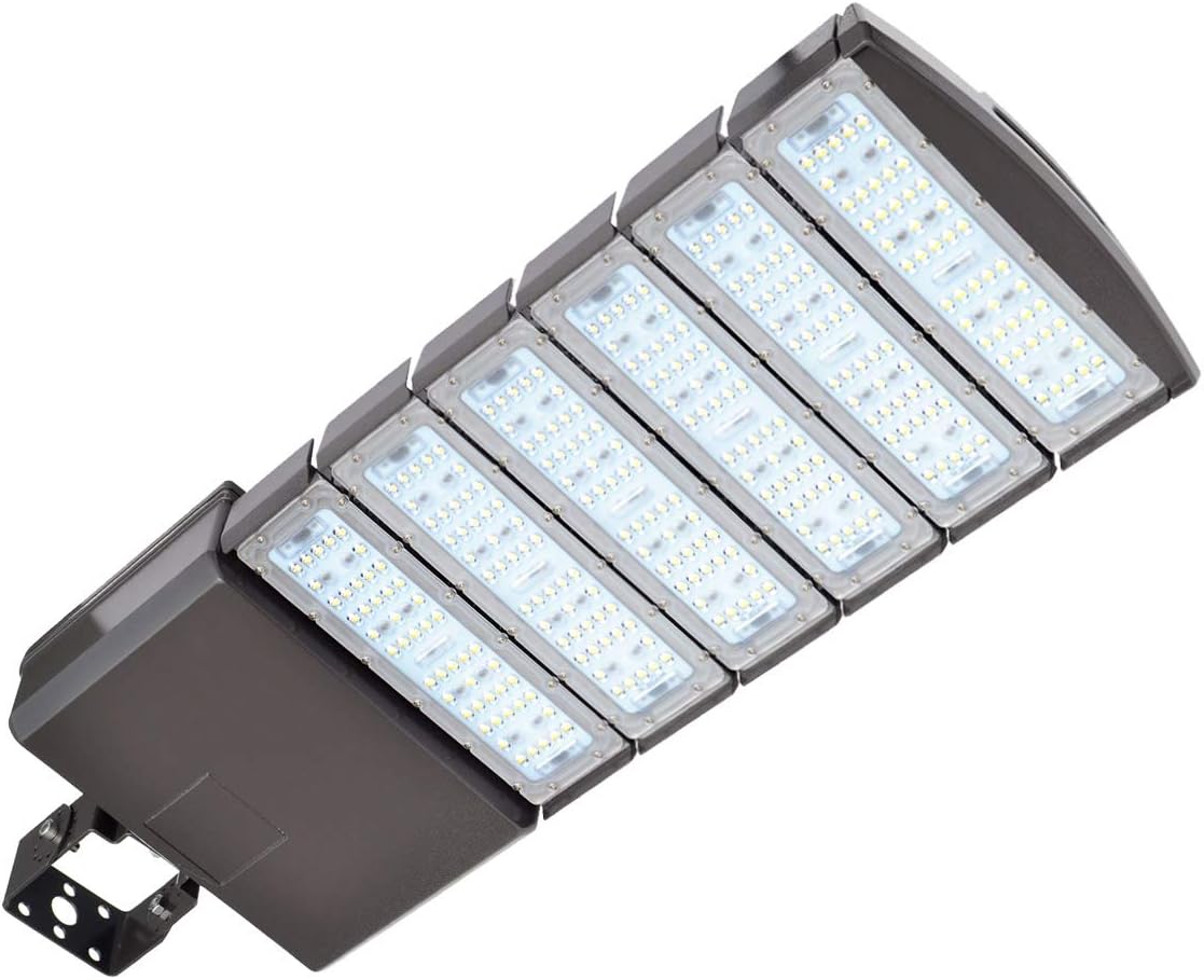KAWELL 100W LED Parking Lot Light - 12000LM Commercial Outdoor Shoebox Lighting 5000K