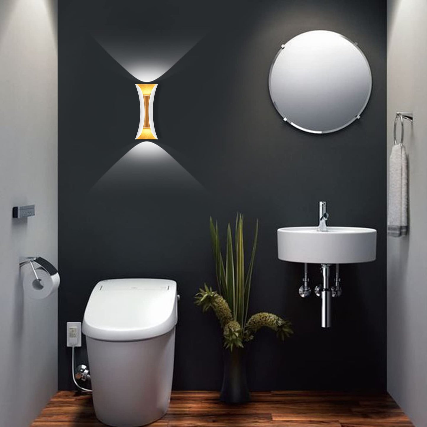 Kawell Creative 20W Modern Wall Light LED Wall Lamp Up Down Waterproof IP65 Aluminum Wall Sconce Light LED Indoor Outdoor for Bedroom Bathroom Living Room Corridor Entrance Stairs Porch