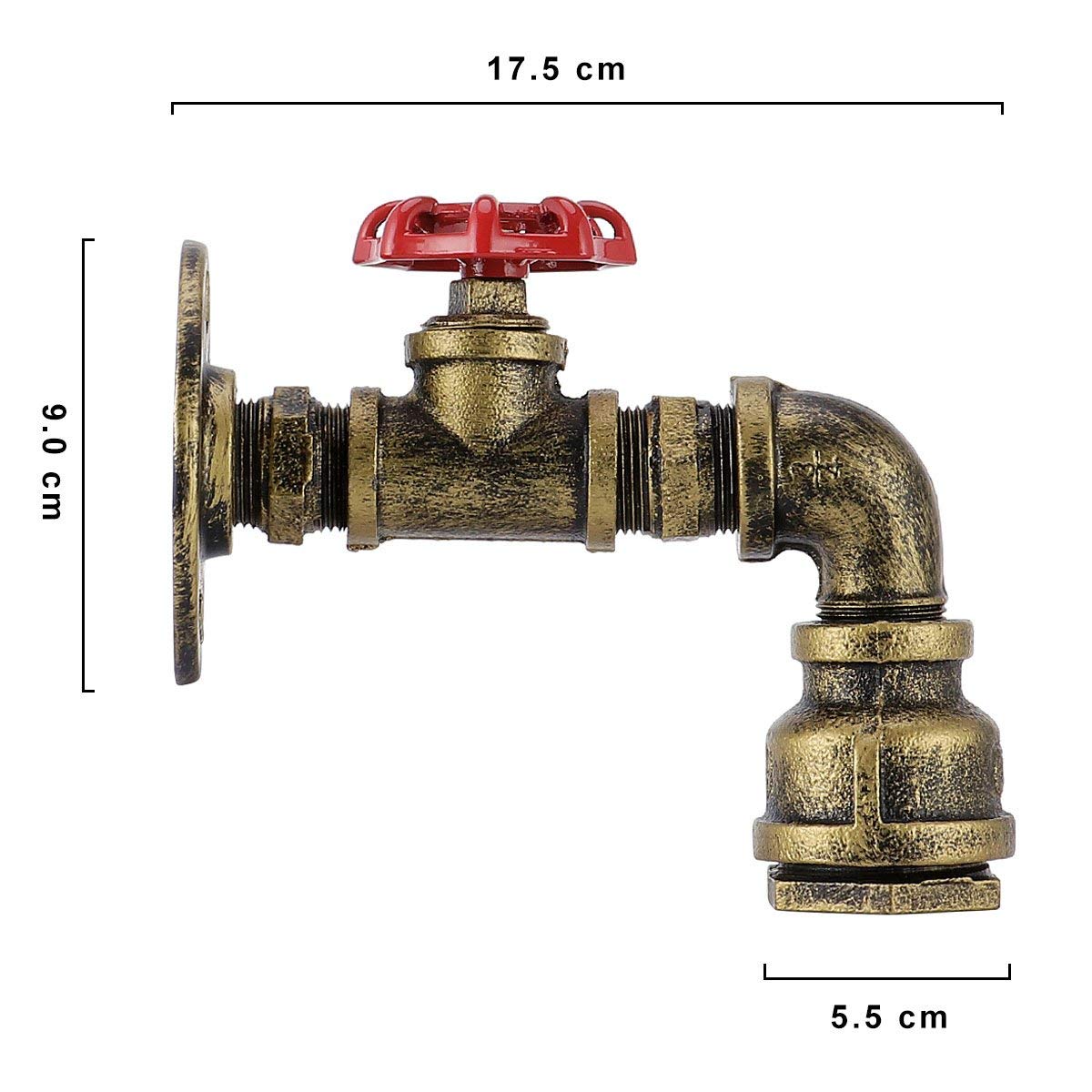 Kawell Vintage Wall Light Fixtures Industrial Retro Wall Sconce Light Creative Water Pipe Wall Lamp Iron Art E26 60W Max for Bedroom Kitchen Restaurant Loft Cafe Bar Hallway