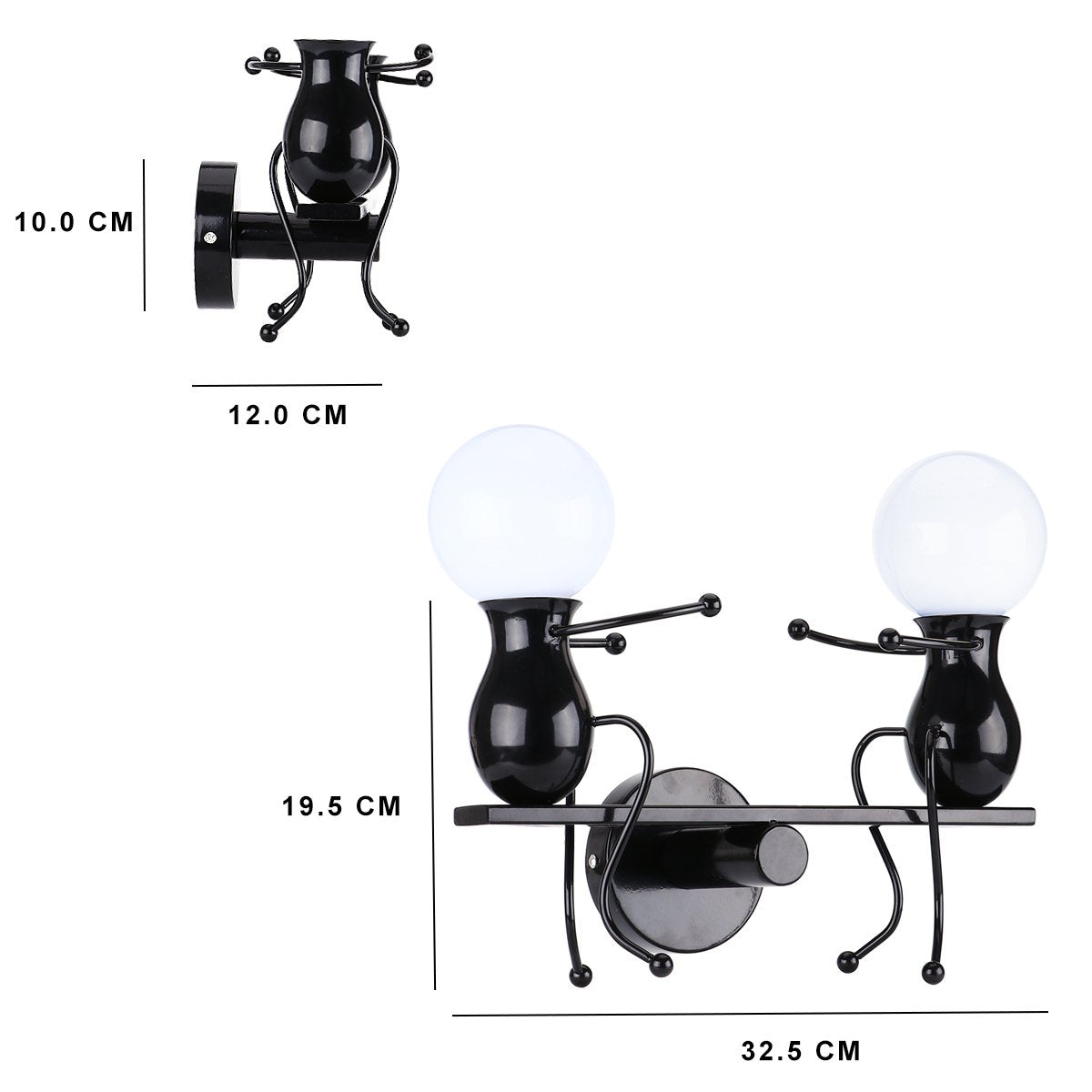 Kawell Humanoid Wall Light Fixtures Modern Wall Lamp Creative Wall Sconce Light Art Deco Max 60W E26 Base for Children Room Bedroom Bedside Living Room Stairs Hallway Restaurant Kitchen