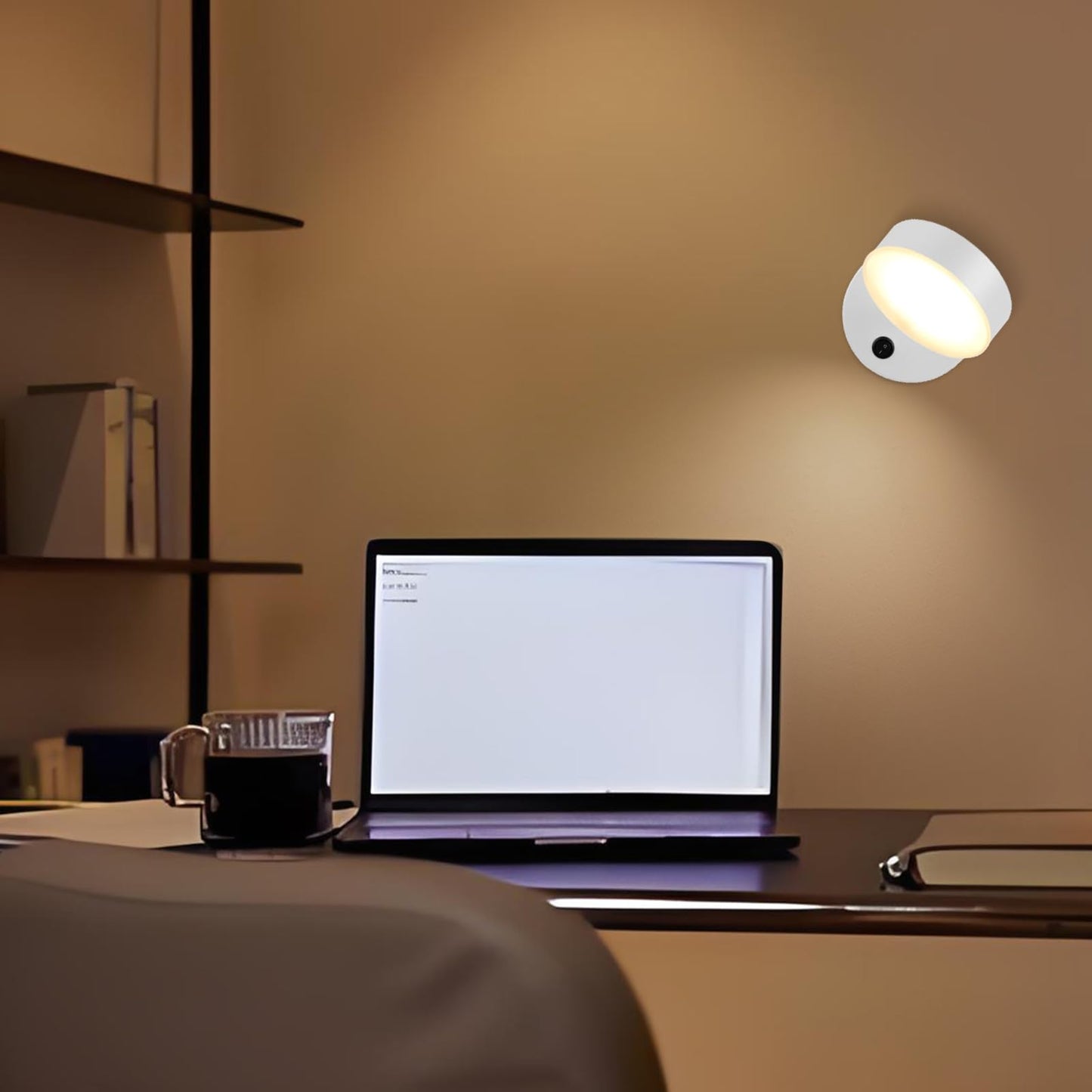 Kawell Modern LED Wall Light Sconce Indoor Rotatable Wall Light with Switch Nordic Style Wall Lamp Hardwired for Bedside, Study, Child Room, White
