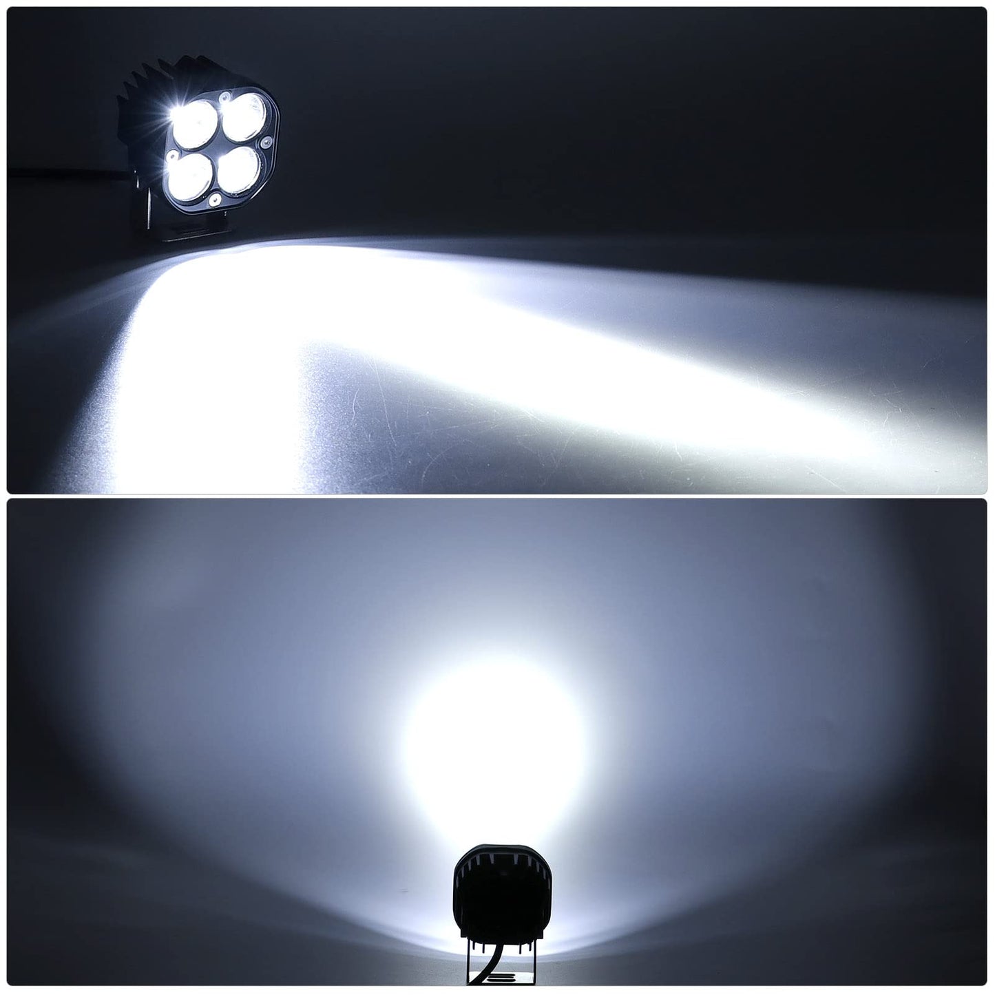 Kawell 40W LED Fog Light Pods 6500K Spotlight LED Driving Light IP67 Waterproof LED Work Light Pods for Motorcycle Off road ATV UTV 4X4 SUV Truck Tractor Boat