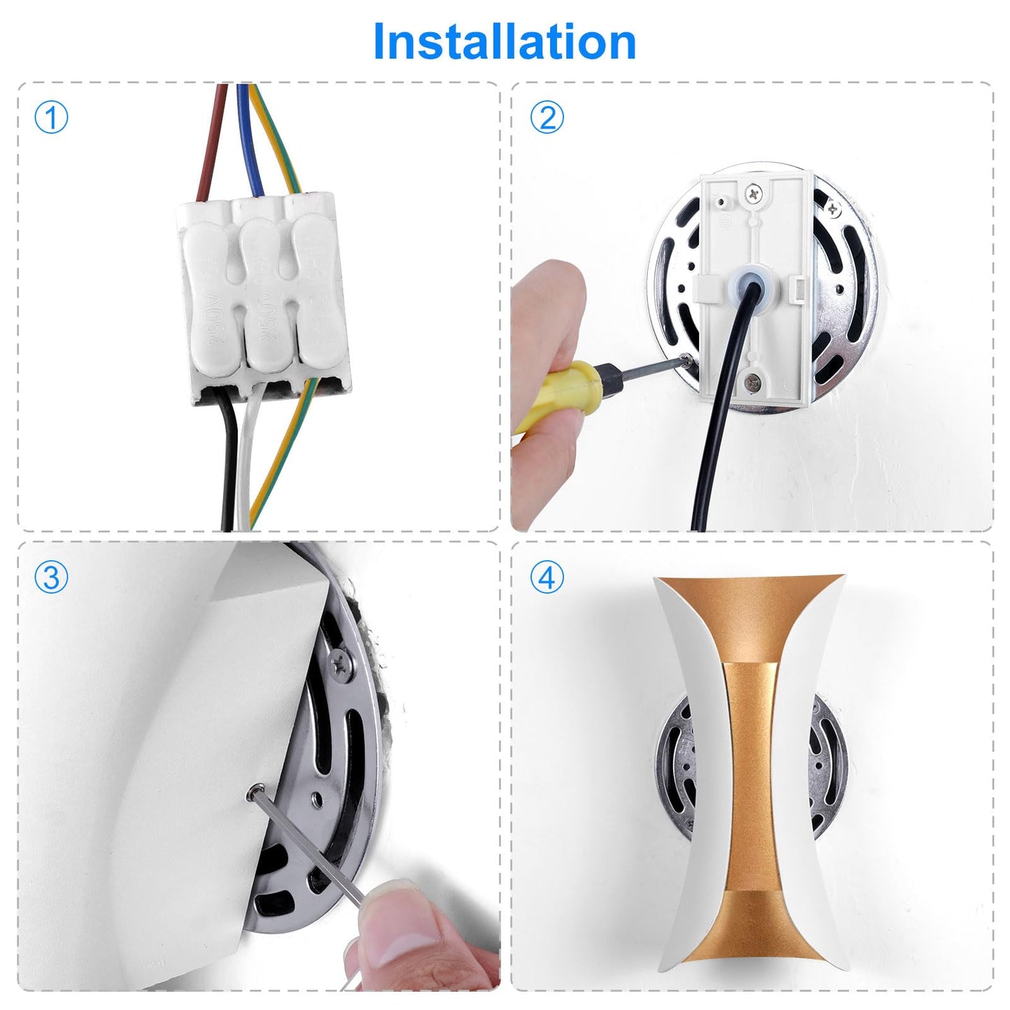 Kawell Creative 10W Modern Wall Light LED Wall Lamp Up Down Waterproof IP65 Aluminum Wall Sconce Light LED Indoor Outdoor for Bedroom Bathroom Living Room Corridor Entrance Stairs Porch
