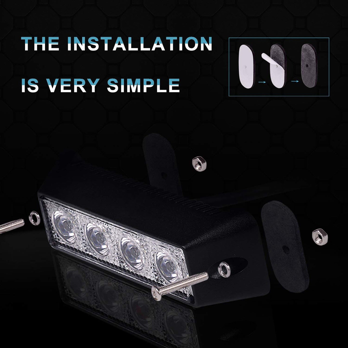 Kawell 12W LED Light Bar Spotlight LED Fog Light Bar Super Bright Driving Light LED Work Light for Off Road Motorcycle ATV UTV 4X4 SUV Truck Tractor Boat