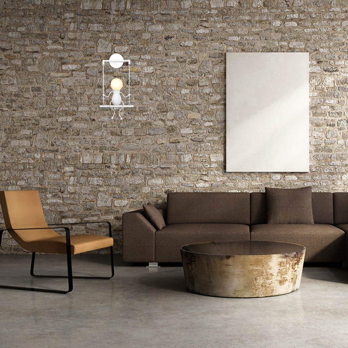 Kawell Humanoid Wall Light Fixtures Modern Wall Lamp Creative Wall Sconce Light Art Deco Max 60W E26 Base for Children Room Bedroom Bedside Living Room Stairs Hallway Restaurant Kitchen