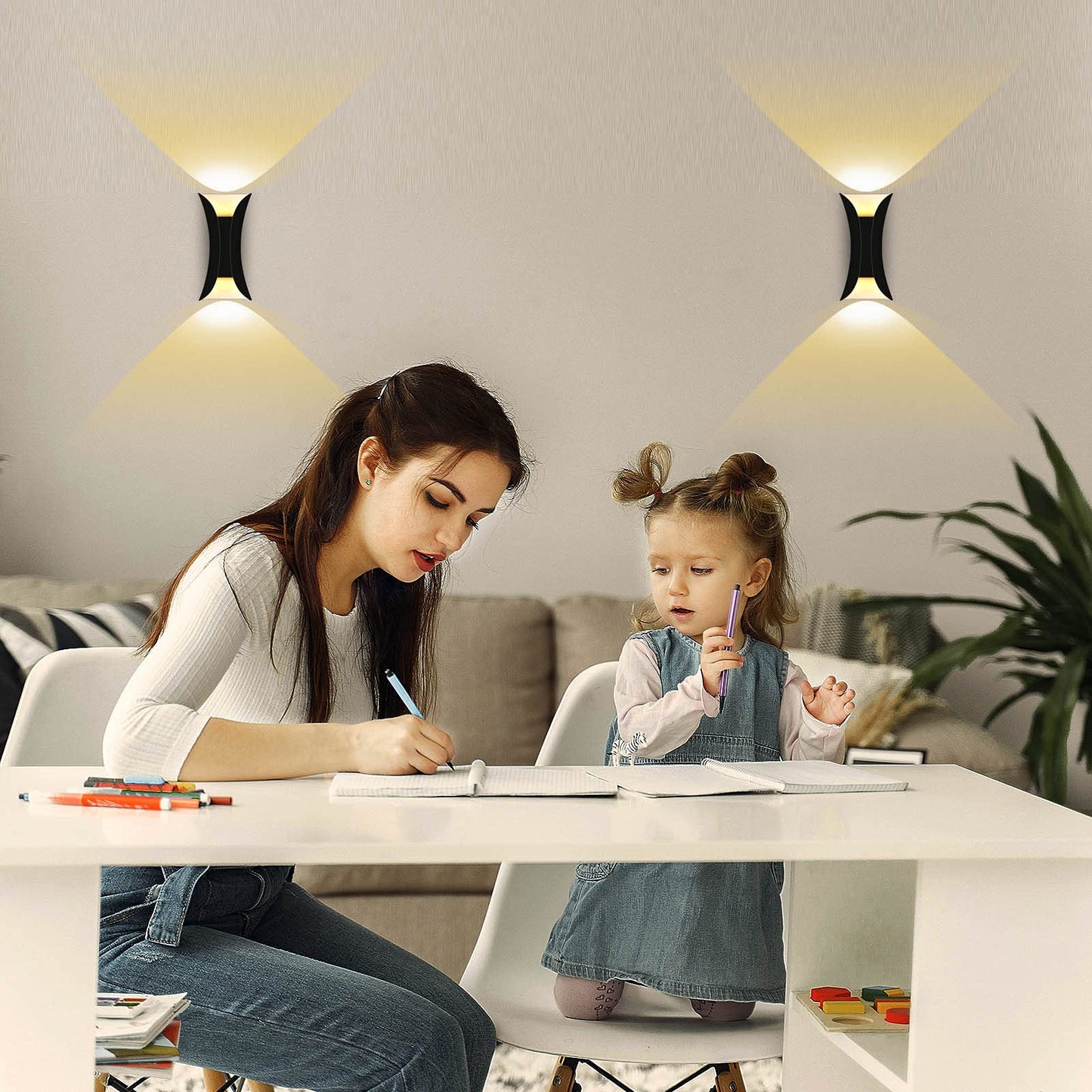 Kawell Creative 10W Modern Wall Light LED Wall Lamp Up Down Waterproof IP65 Aluminum Wall Sconce Light LED Indoor Outdoor for Bedroom Bathroom Living Room Corridor Entrance Stairs Porch