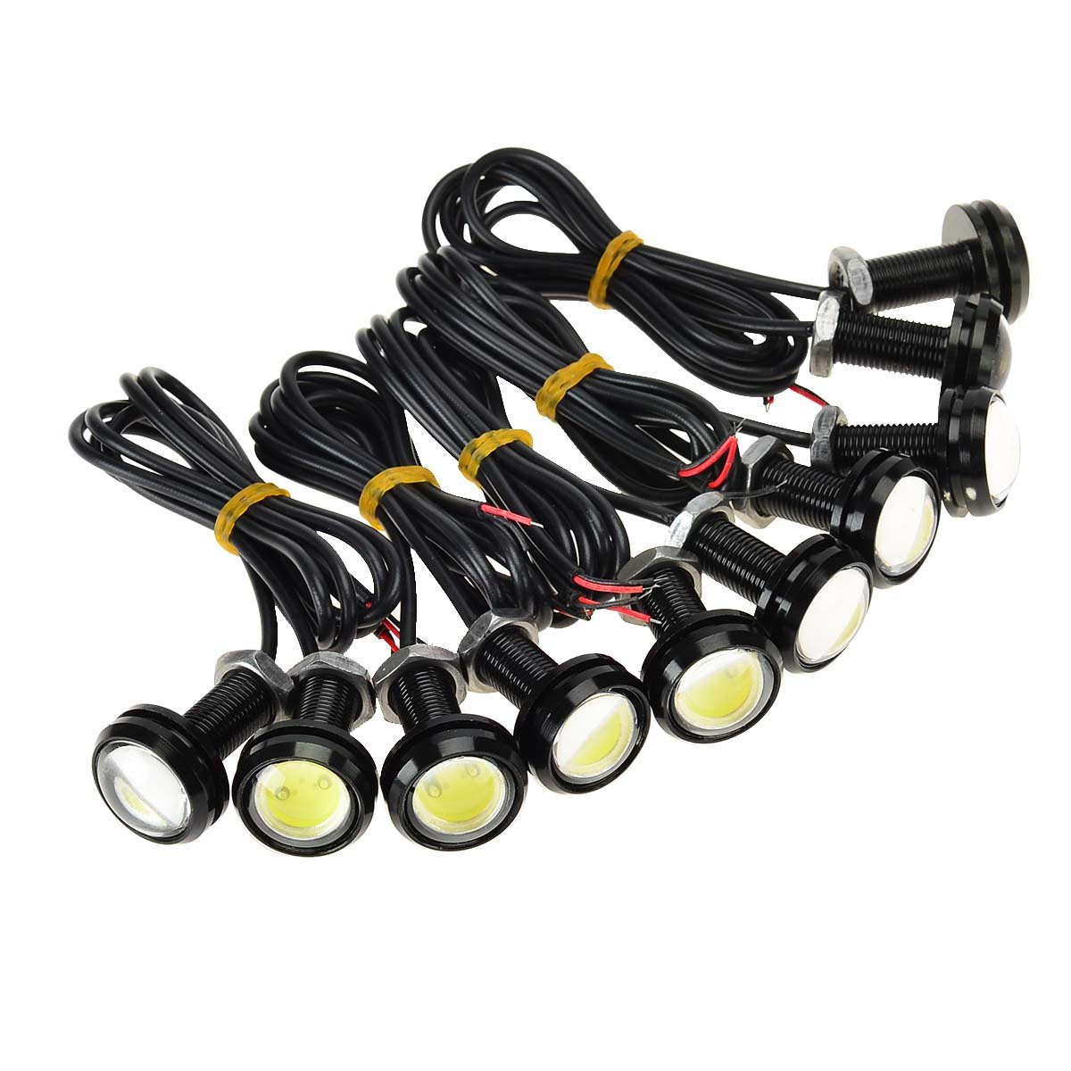 Kawell Universal 10 Pack High Power White 9W LED Eagle Eye Bumper DRL Fog Light Motorcycle Light Daytime Running Tail Backup Light Car Motor Clearance Marker Lights