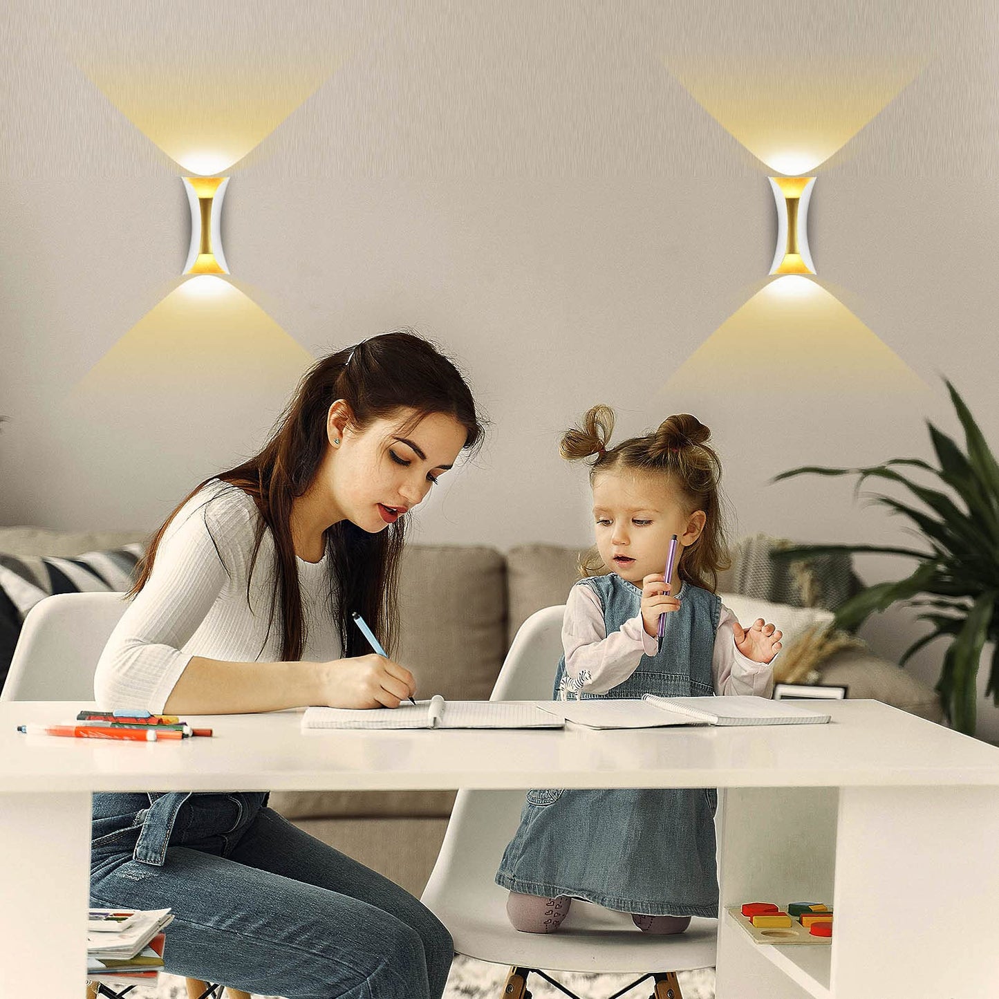 Kawell Creative 10W Modern Wall Light LED Wall Lamp Up Down Waterproof IP65 Aluminum Wall Sconce Light LED Indoor Outdoor for Bedroom Bathroom Living Room Corridor Entrance Stairs Porch
