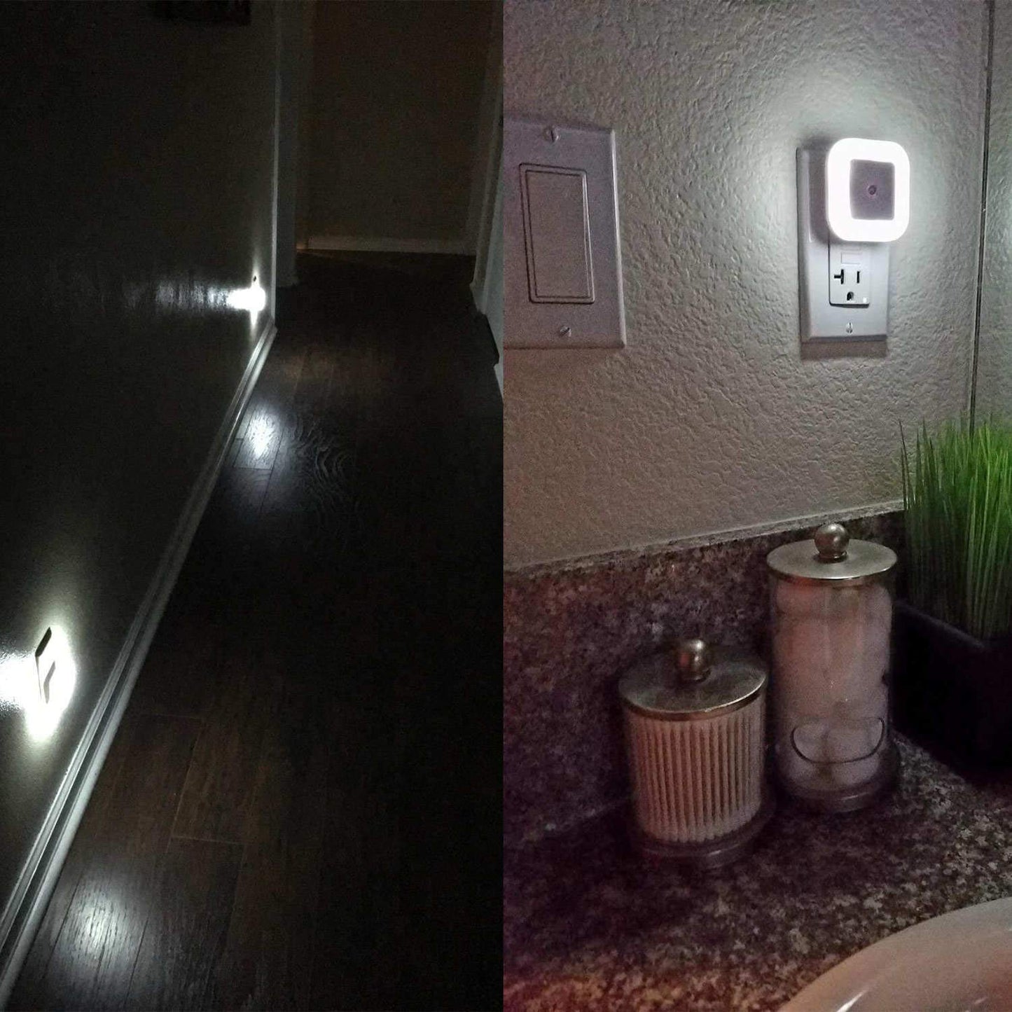 KAWELL LED Night Light with Dusk-to-Dawn Smart Sensor – 0.5W, Daylight White, Plug-In, 6-Pack