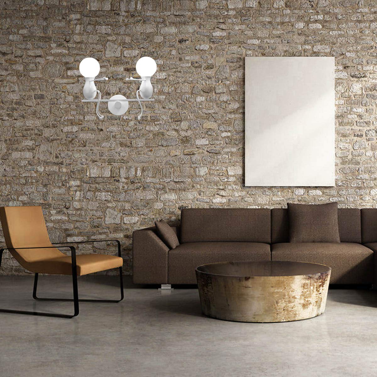 Kawell Humanoid Wall Light Fixtures Modern Wall Lamp Creative Wall Sconce Light Art Deco Max 60W E26 Base for Children Room Bedroom Bedside Living Room Stairs Hallway Restaurant Kitchen
