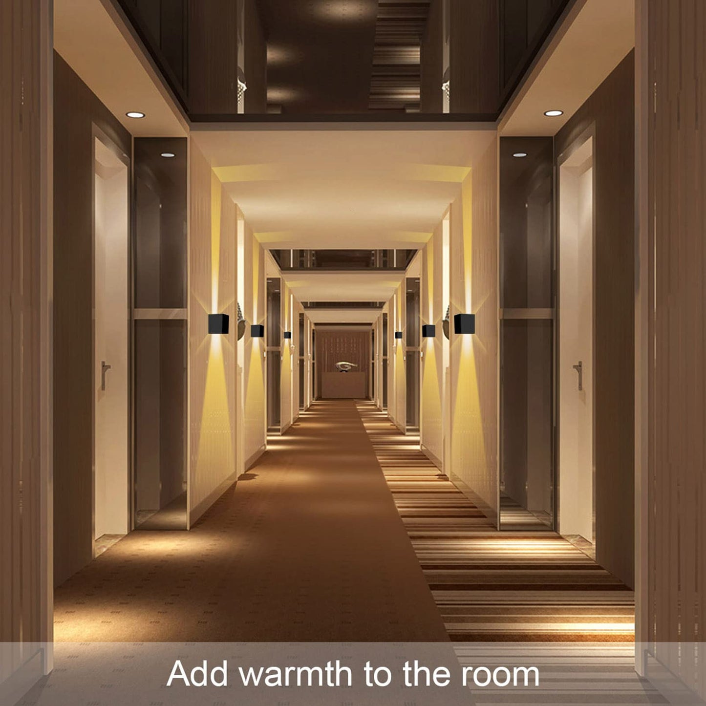 Kawell 12W Modern Wall Sconce Light LED Wall Lamp Waterproof IP65 Aluminum LED Wall Light Adjustable Beam Angle Indoor Outdoor for Bathroom Living Room Bedroom Hallway Corridor Stairs, Black 3000K