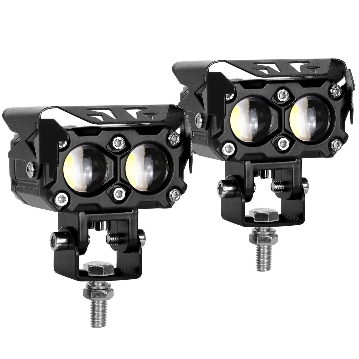 Kawell 40W LED Driving Light Auxiliary Fog Light LED Spotlight LED Light Pods IP68 Waterproof Double Color LED Work Light for Motorcycle Off Road ATV UTV 4X4 SUV Truck Tractor Boat