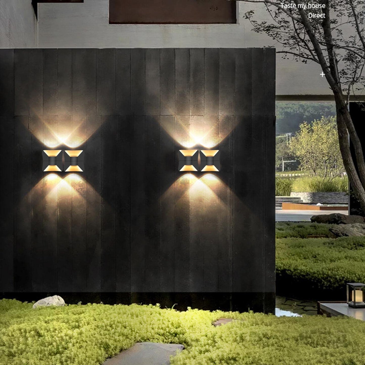 Kawell Creative 10W Modern LED Wall Sconces Up Down Waterproof IP65 LED Wall Light Art Decor LED Wall Lamp Indoor Outdoor for Bedroom Bathroom Living Room Corridor Stairs Porch, Warm 3000K
