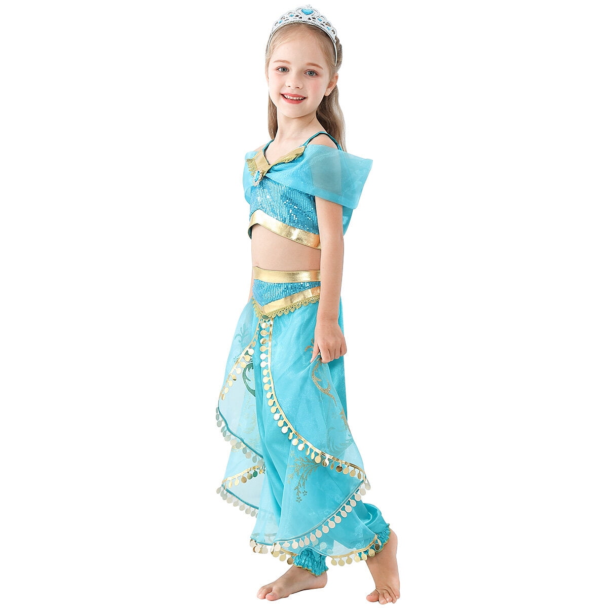 KAWELL Princess Dress Christmas Fancy-Dress Costume for Child, Little Girls 3T