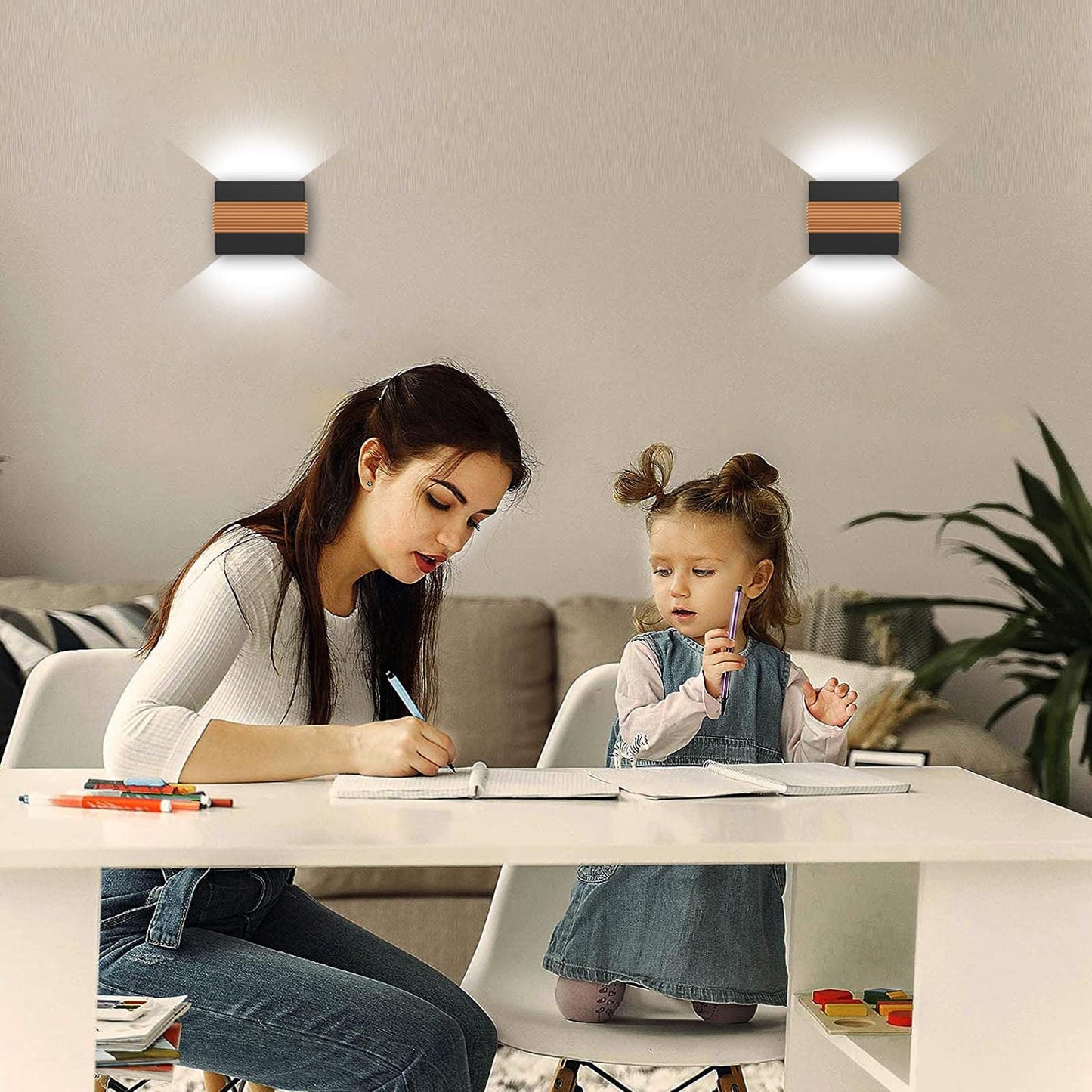 Kawell Modern LED Wall Sconces Up Down LED Wall Light Indoor Outdoor Creative LED Wall Lamp 10W Hallway Wall Mounted Lighting Fixtures for Bedroom Living Room Stairs Porch, Cold White