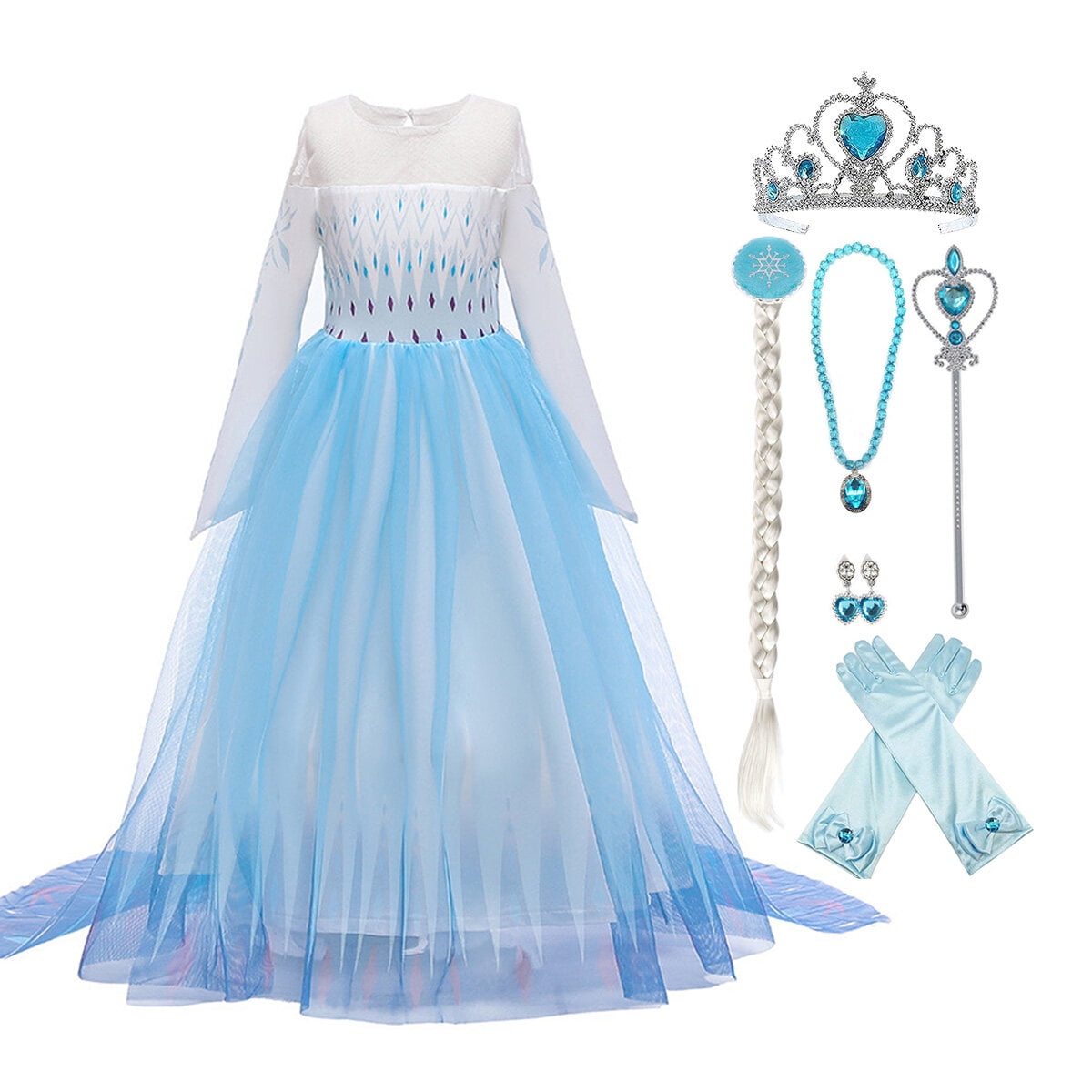 KAWELL Princess Dress Christmas Fancy-Dress Costume for Child, Girls 2T-3T