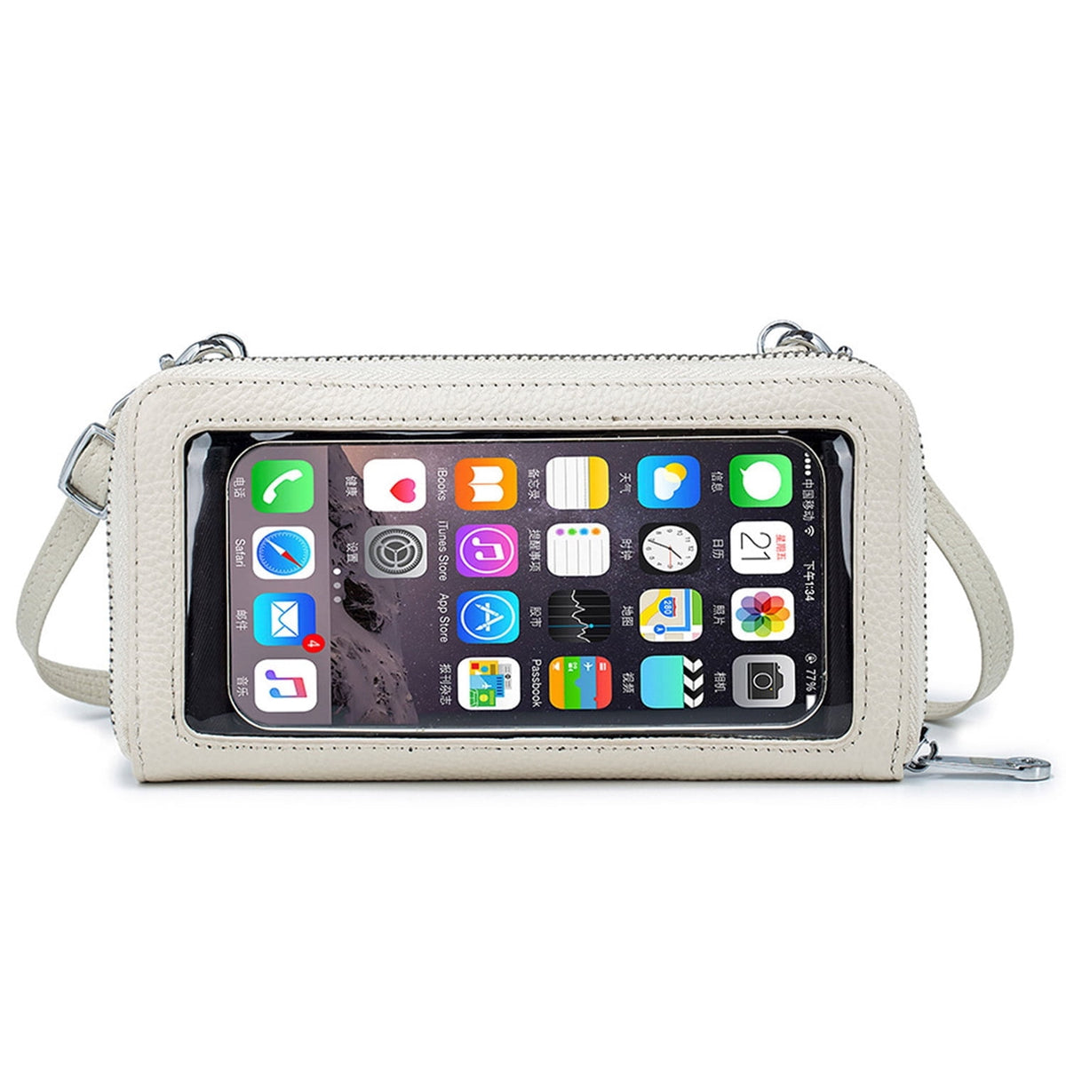 KAWELL Crossbody Cell Phone Purse for Women Genuine Leather Shoulder Handbag with Adjustable Strap
