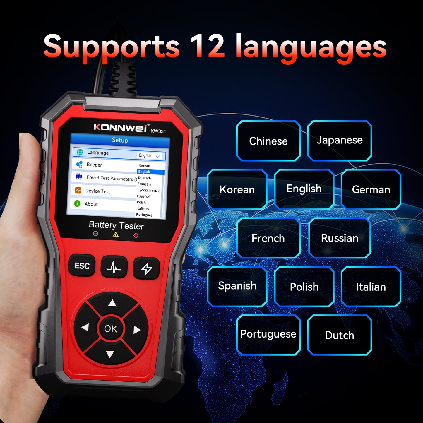 KONNWEI KW331 Mercedes-Benz Full System OBD2 Scanner | Oil Reset, ABS, Airbag, EPB, SAS