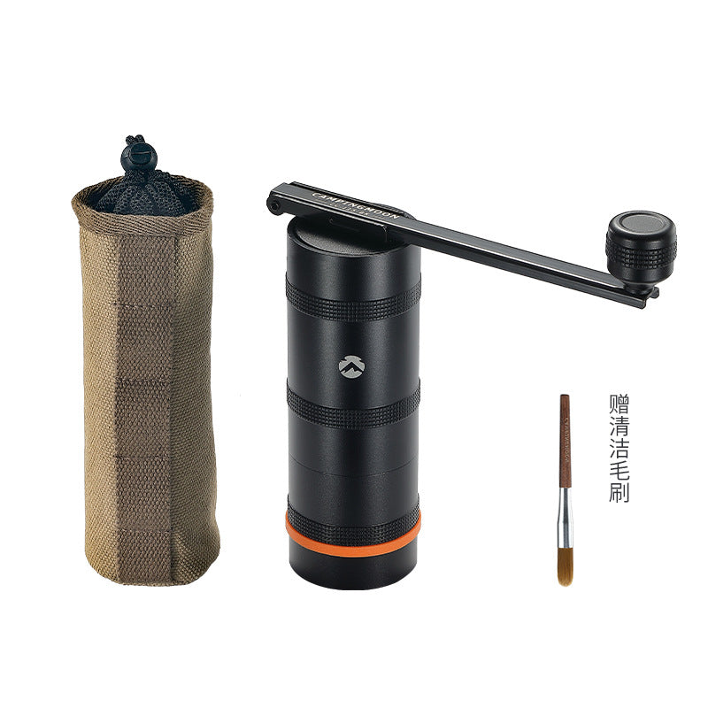 Portable Hand Crank Coffee Grinder with Stainless Steel Burr | Foldable Outdoor Camping Manual Grinder