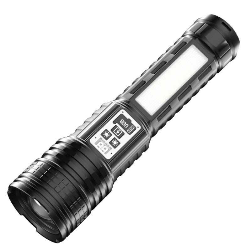 KAWELL High Power White Laser Flashlight – Rechargeable, Zoomable, Digital Display, Outdoor Searchlight