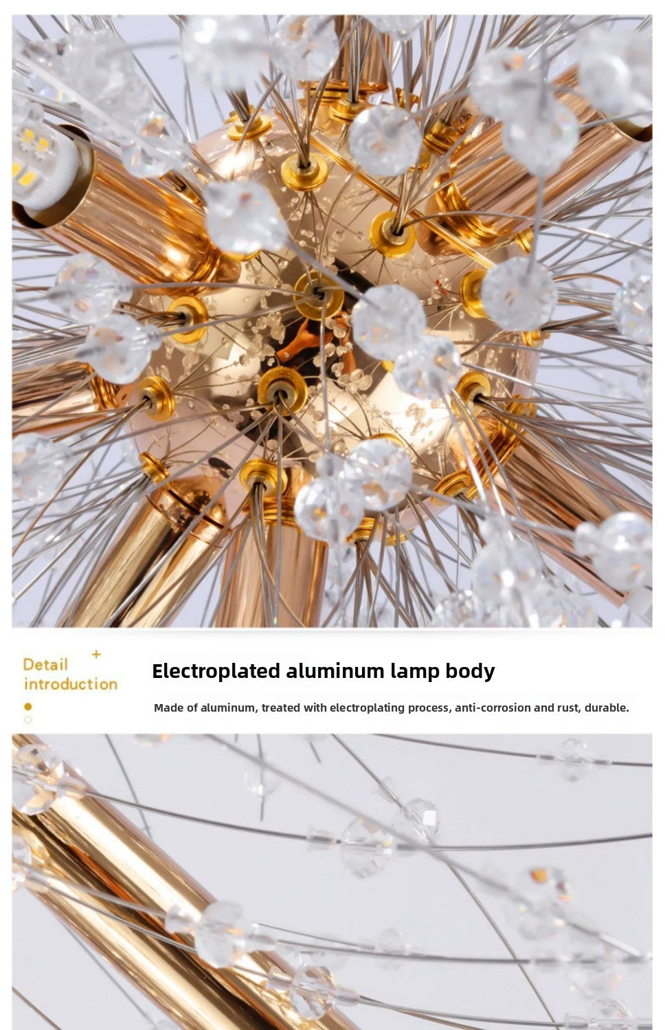 Modern Luxury Dandelion Crystal Chandelier – Elegant Ceiling Light for Living Room & Salon